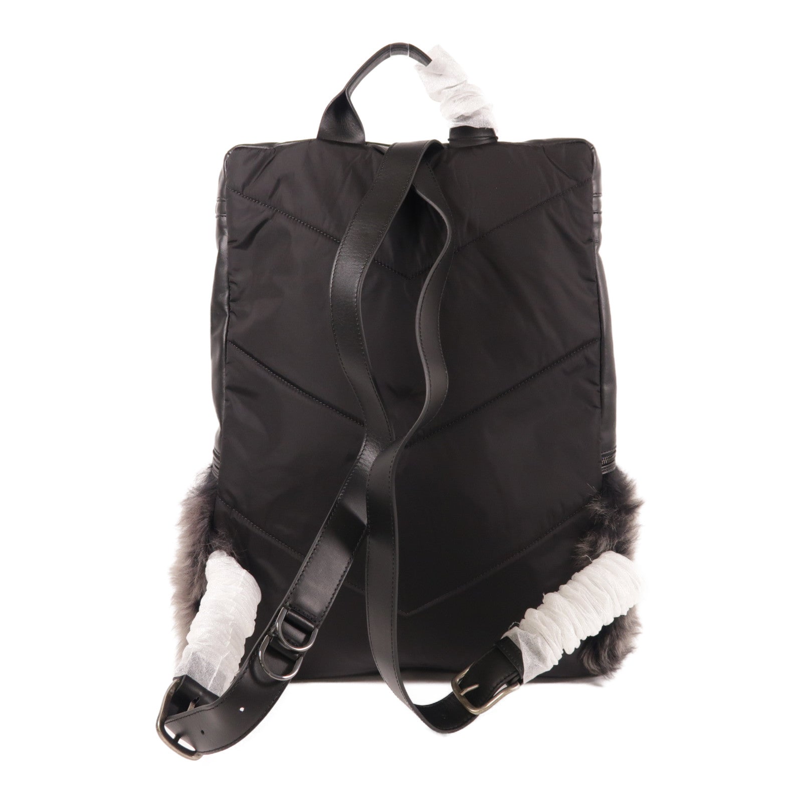 SELECTION 牛皮皮革/羊毛Amani Backpack背包