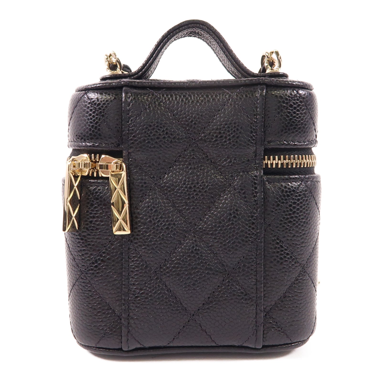 CHANEL 牛皮皮革Chain Shoulder金扣手挽肩背兩用袋