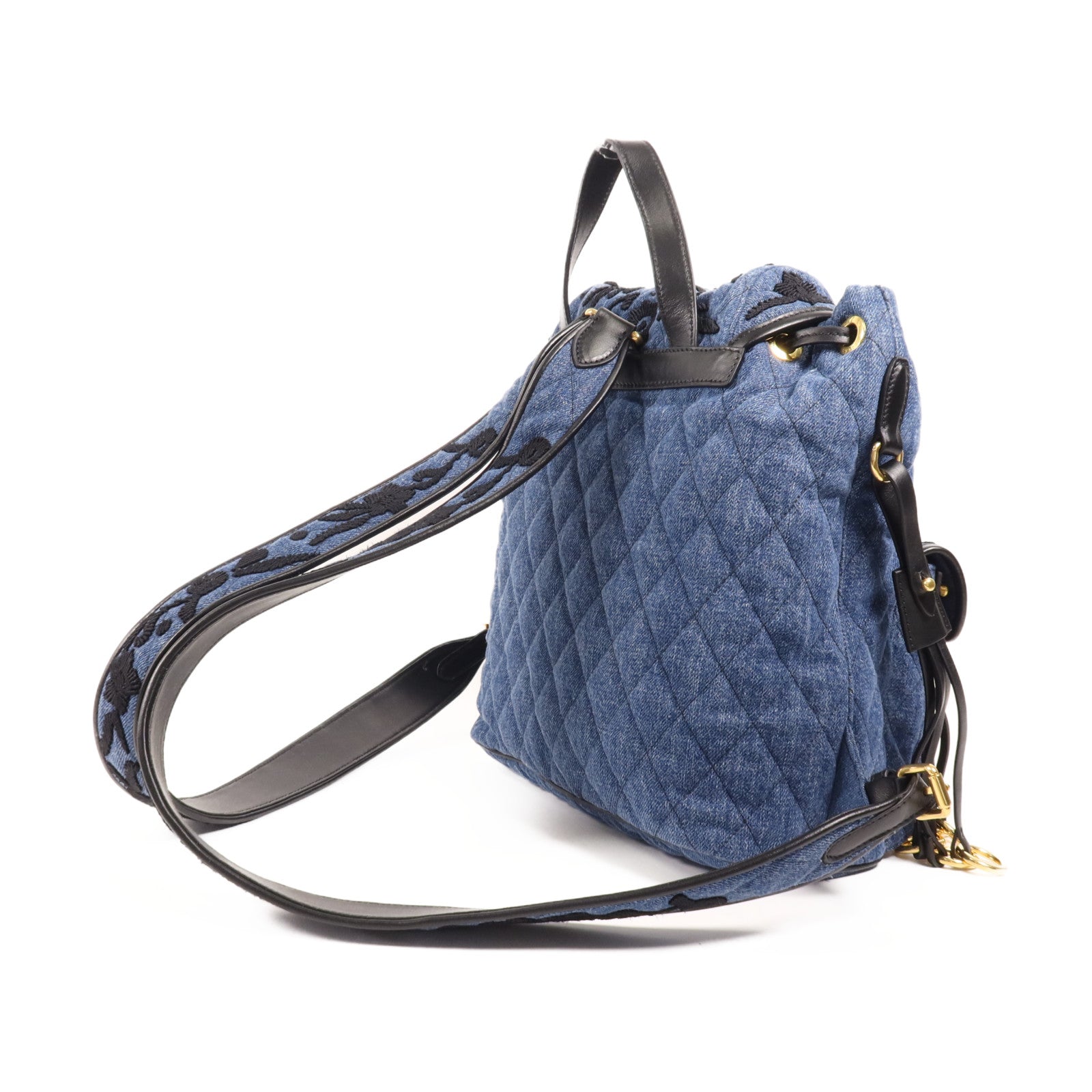 PRADA 帆布Backpack金扣背包