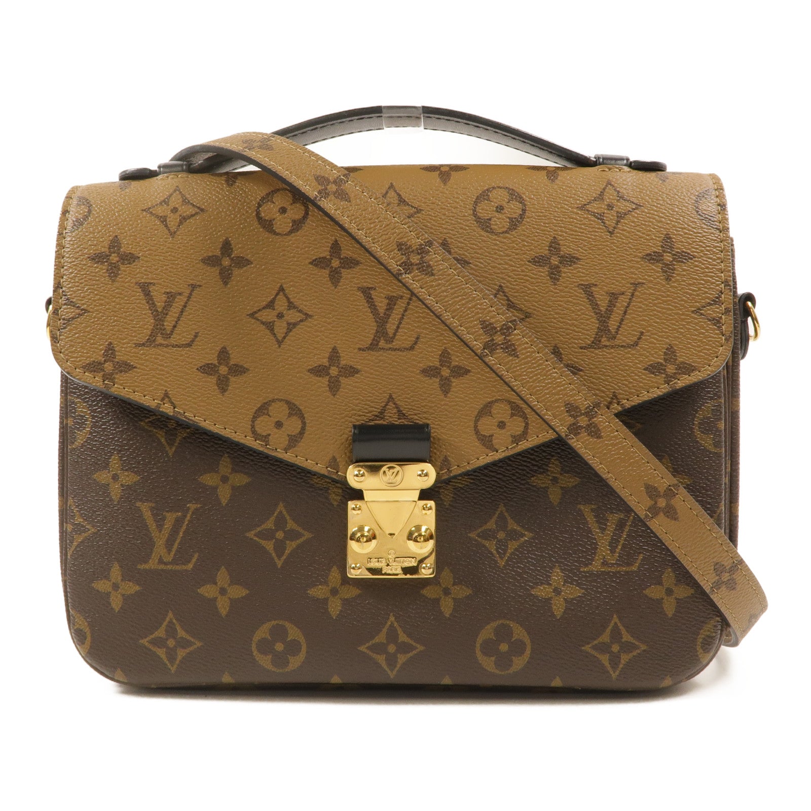 LOUIS VUITTON Monogram Reverse Pochette Metis手挽肩背兩用袋