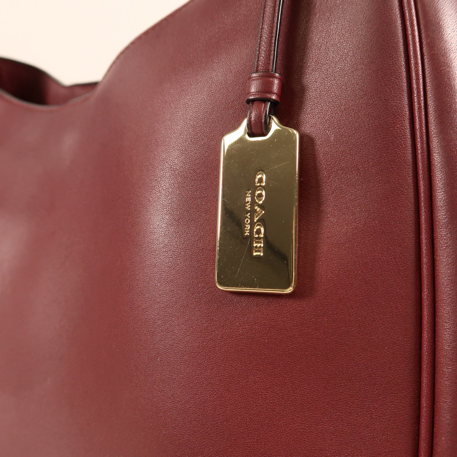 COACH 牛皮皮革2 Way Shoulder金扣手挽肩背兩用袋