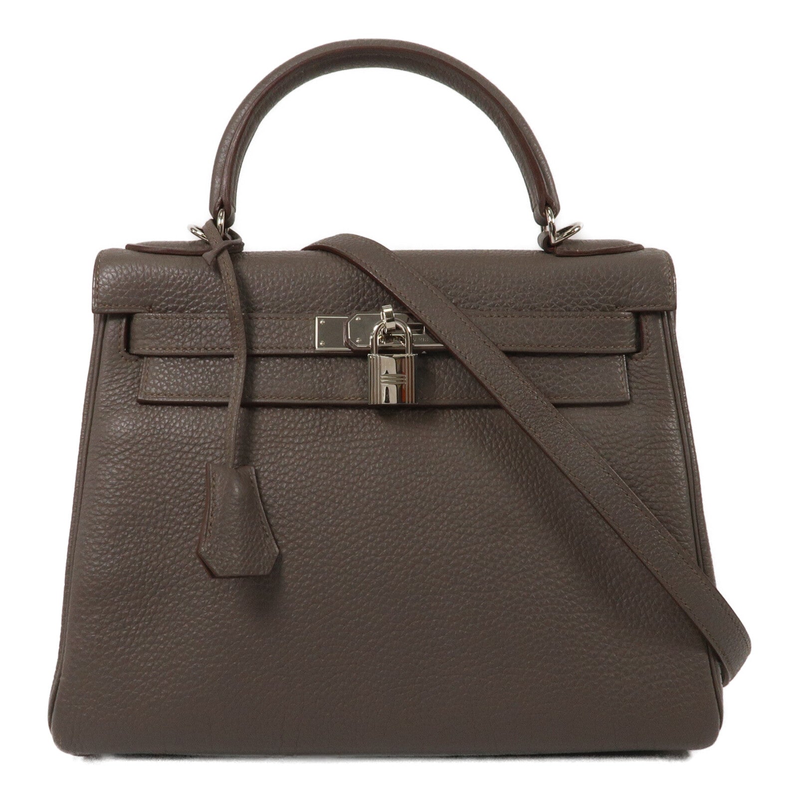 HERMES Togo皮革Kelly 28手挽肩背兩用袋Etain