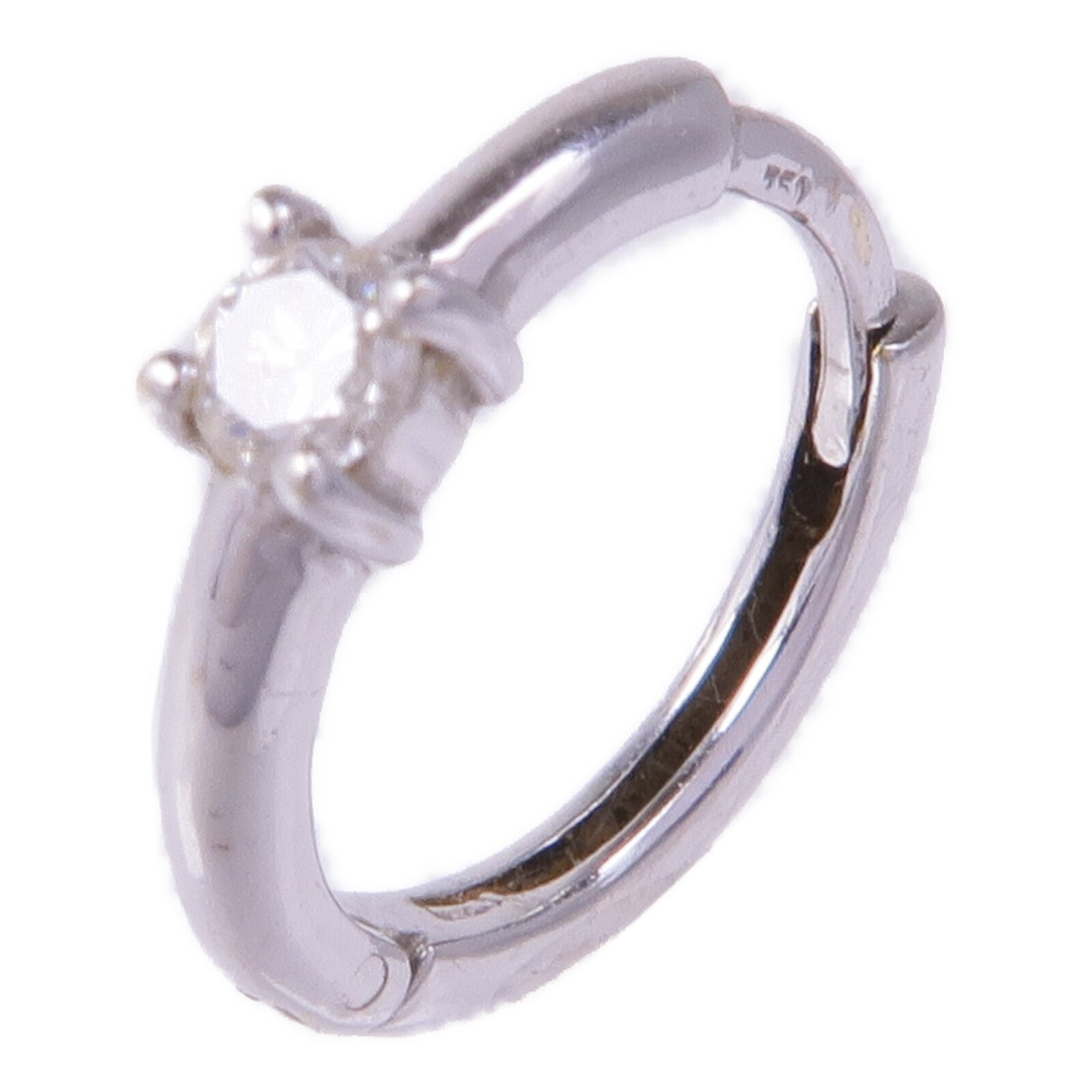 JEWELRY 18K白金Single Diamond Earring鑽石耳環