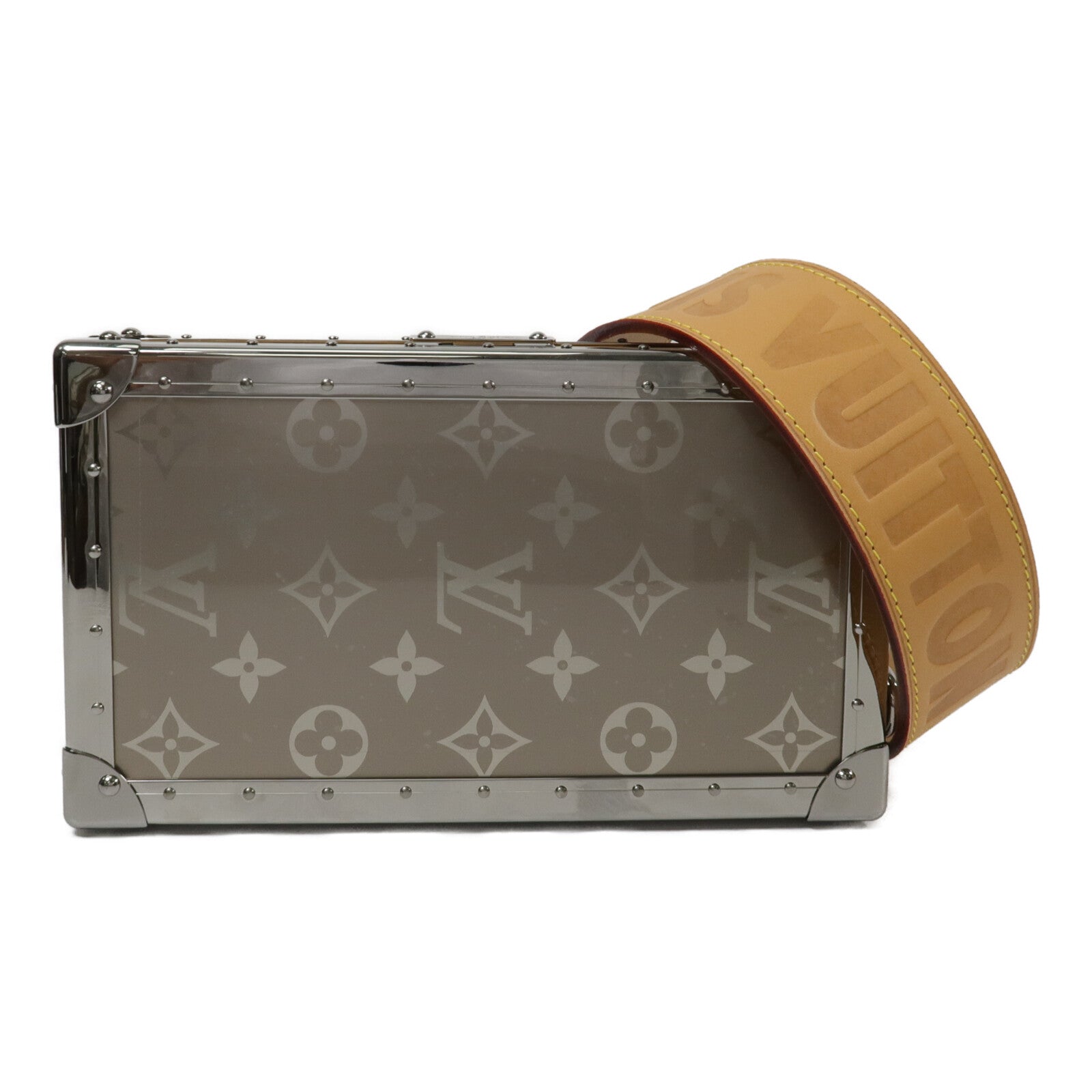 LOUIS VUITTON Monogram Titanium Trunk Wallet Slim肩背袋
