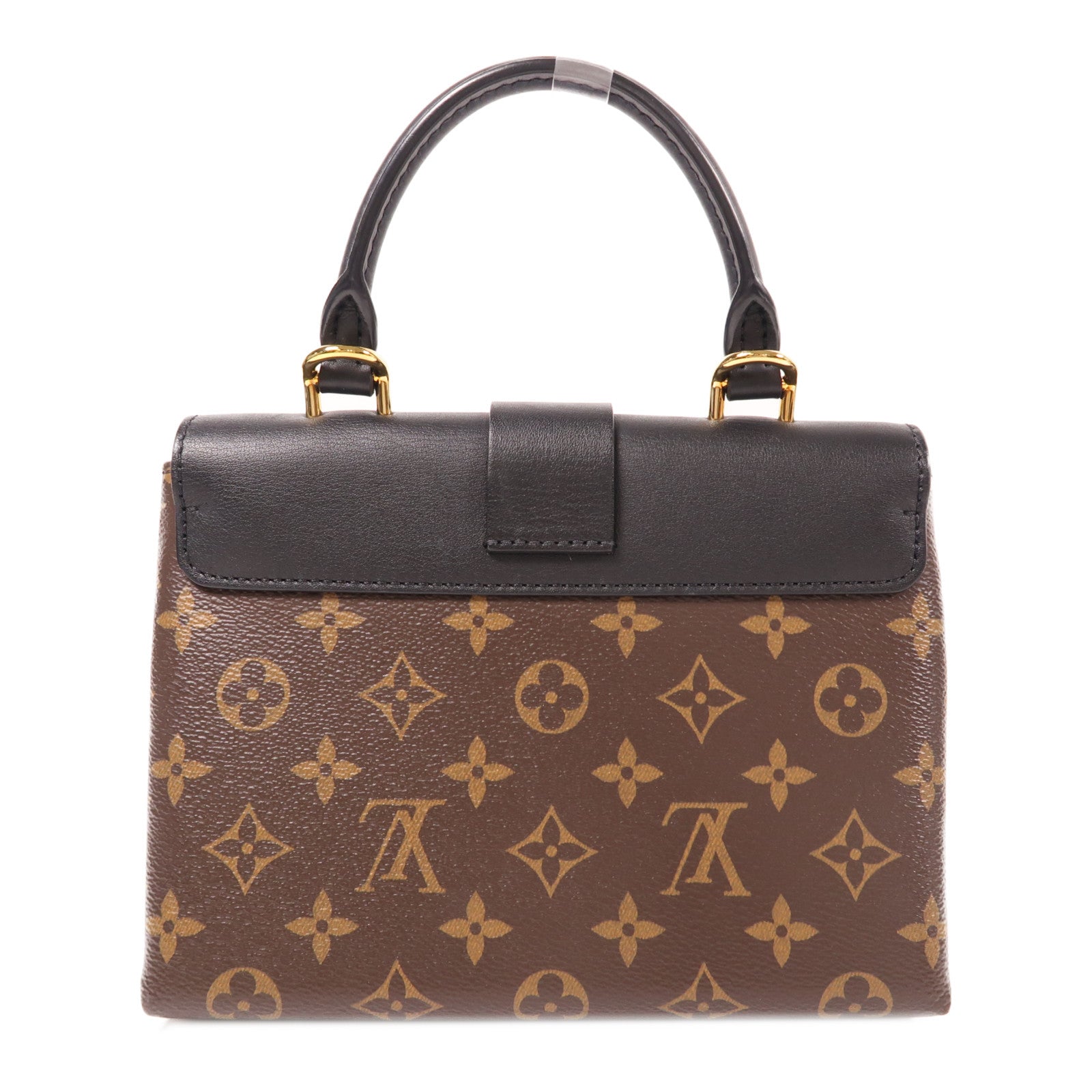 LOUIS VUITTON Monogram Locky BB金扣手挽肩背兩用袋棕色/黑色