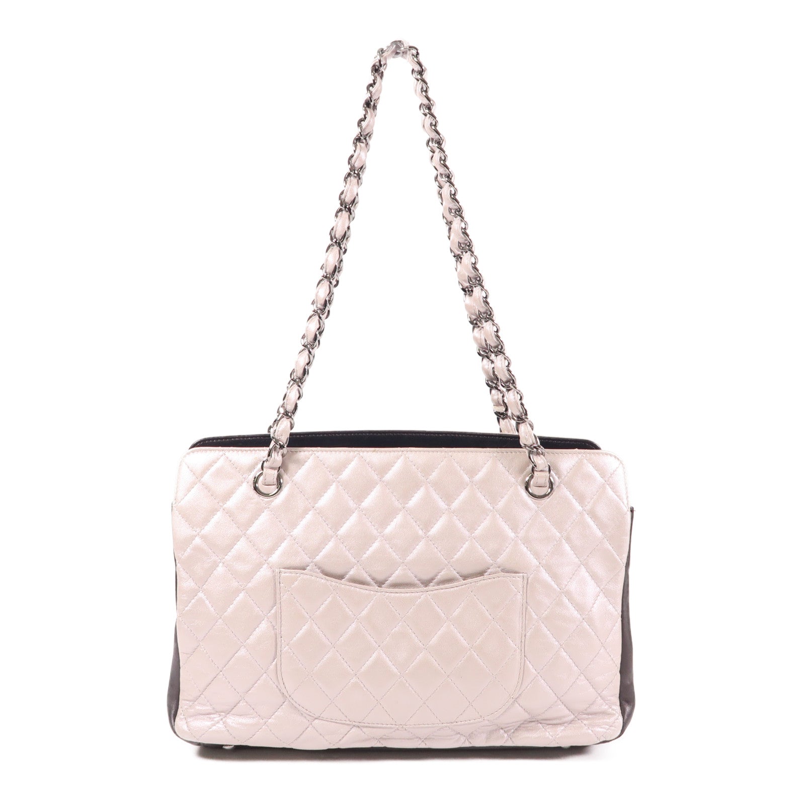 CHANEL 【激減優惠】羊皮皮革Chain Shoulder銀扣鏈帶肩背袋