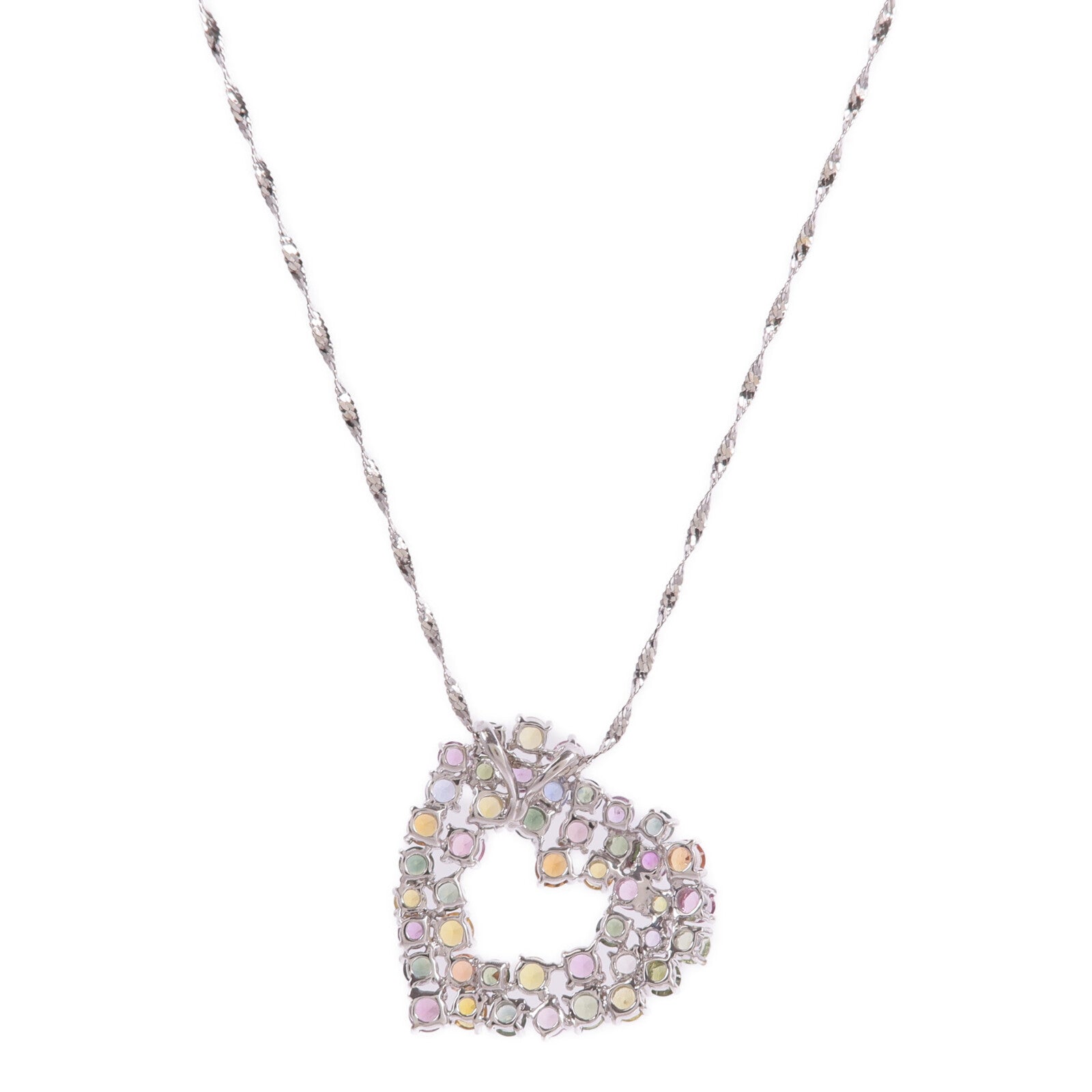 JEWELRY 18K白金Color Stone Necklace彩色寶石項鍊