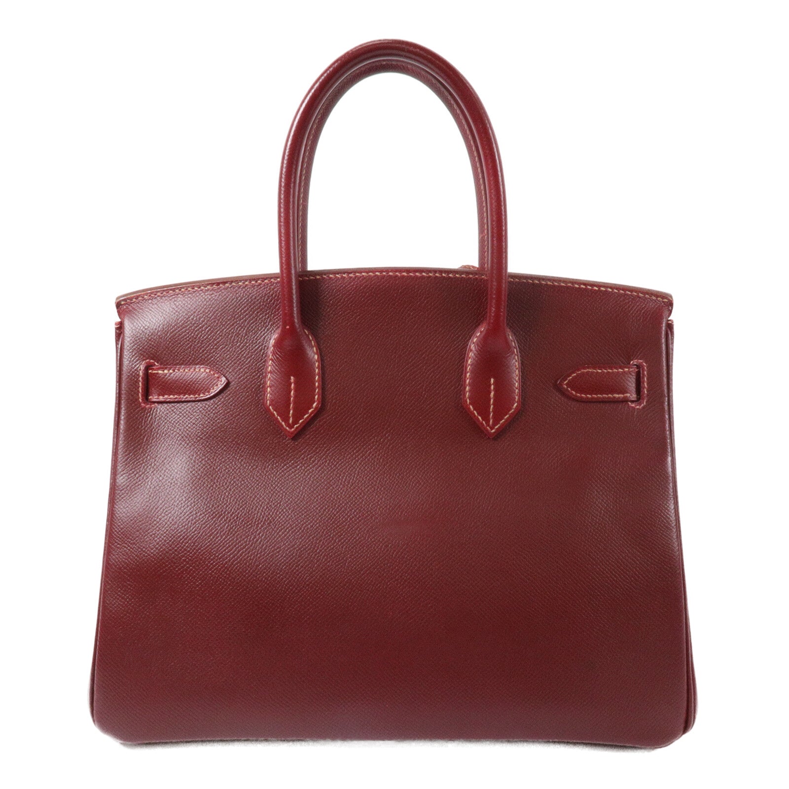 HERMES Epsom皮革Birkin 30手挽袋Rouge H