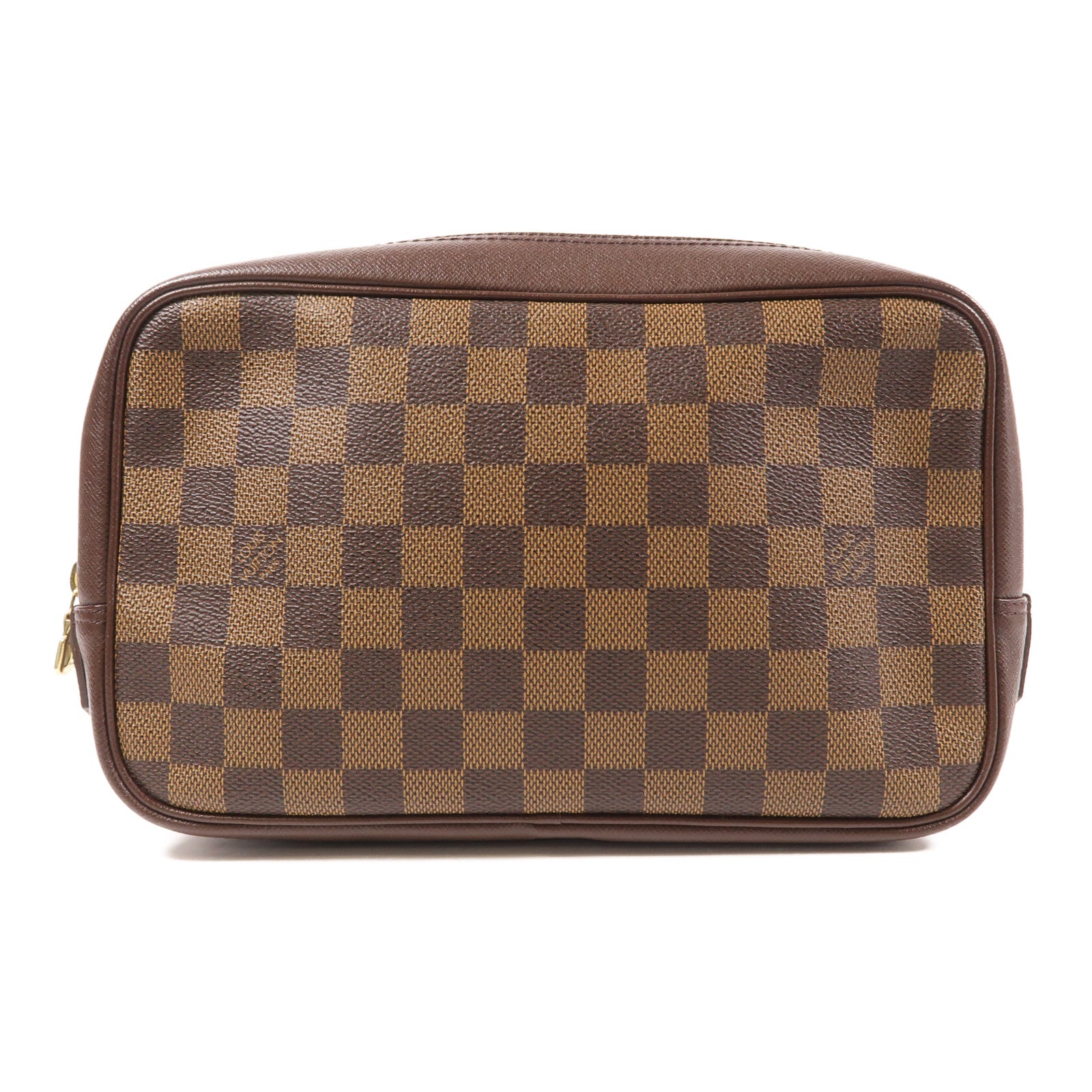LOUIS VUITTON Damier Trousse Toilette金扣手拿包