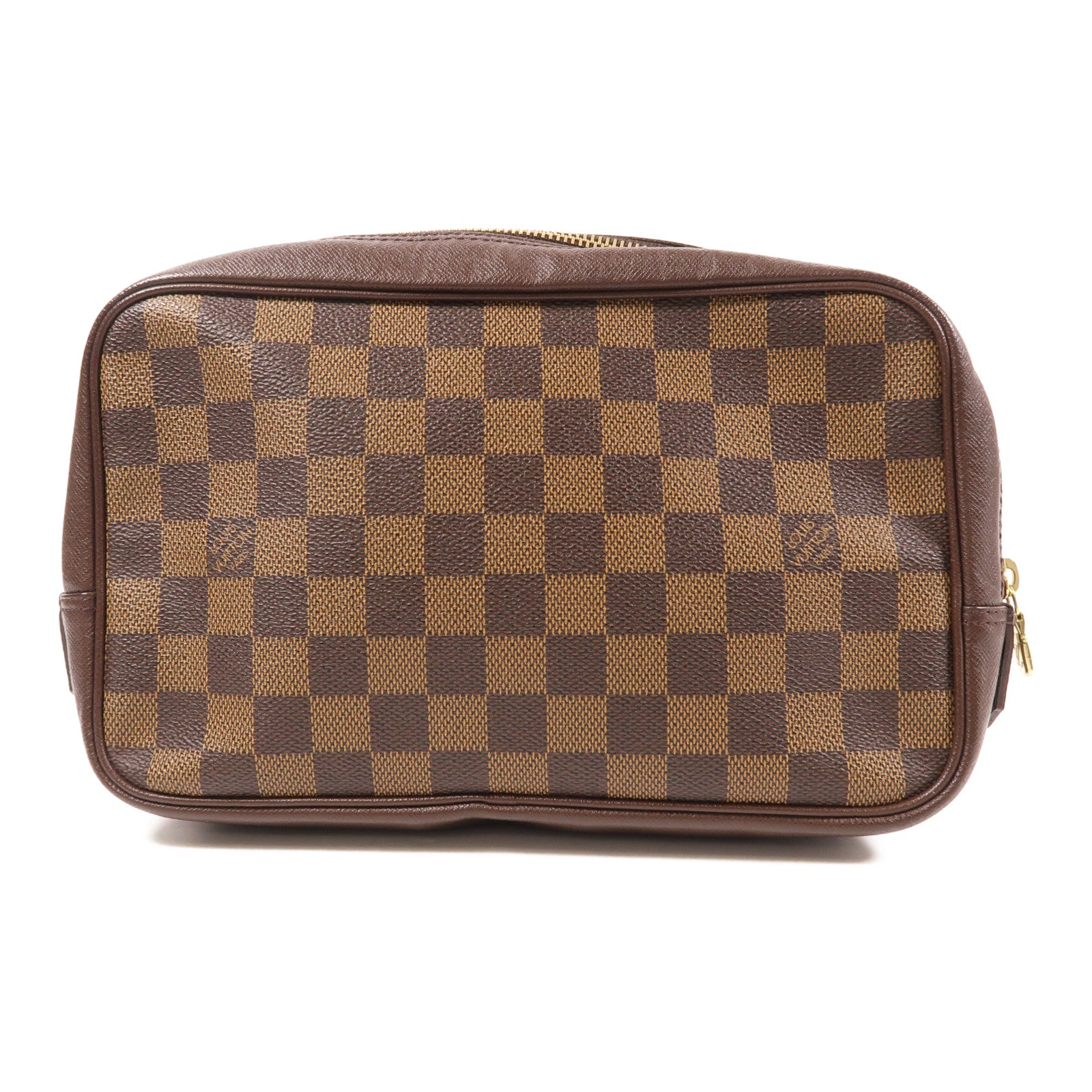 LOUIS VUITTON Damier Trousse Toilette金扣手拿包