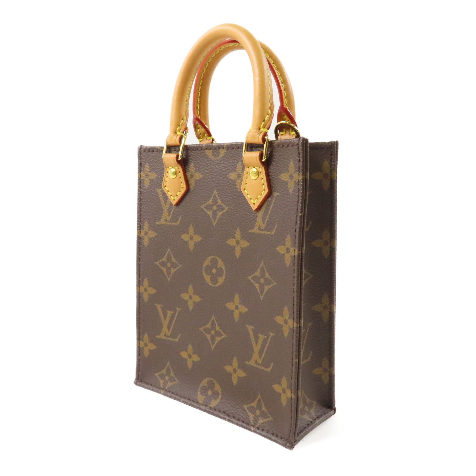 LOUIS VUITTON 【激減優惠】Monogram Petit Sac Plat金扣手挽肩背兩用袋