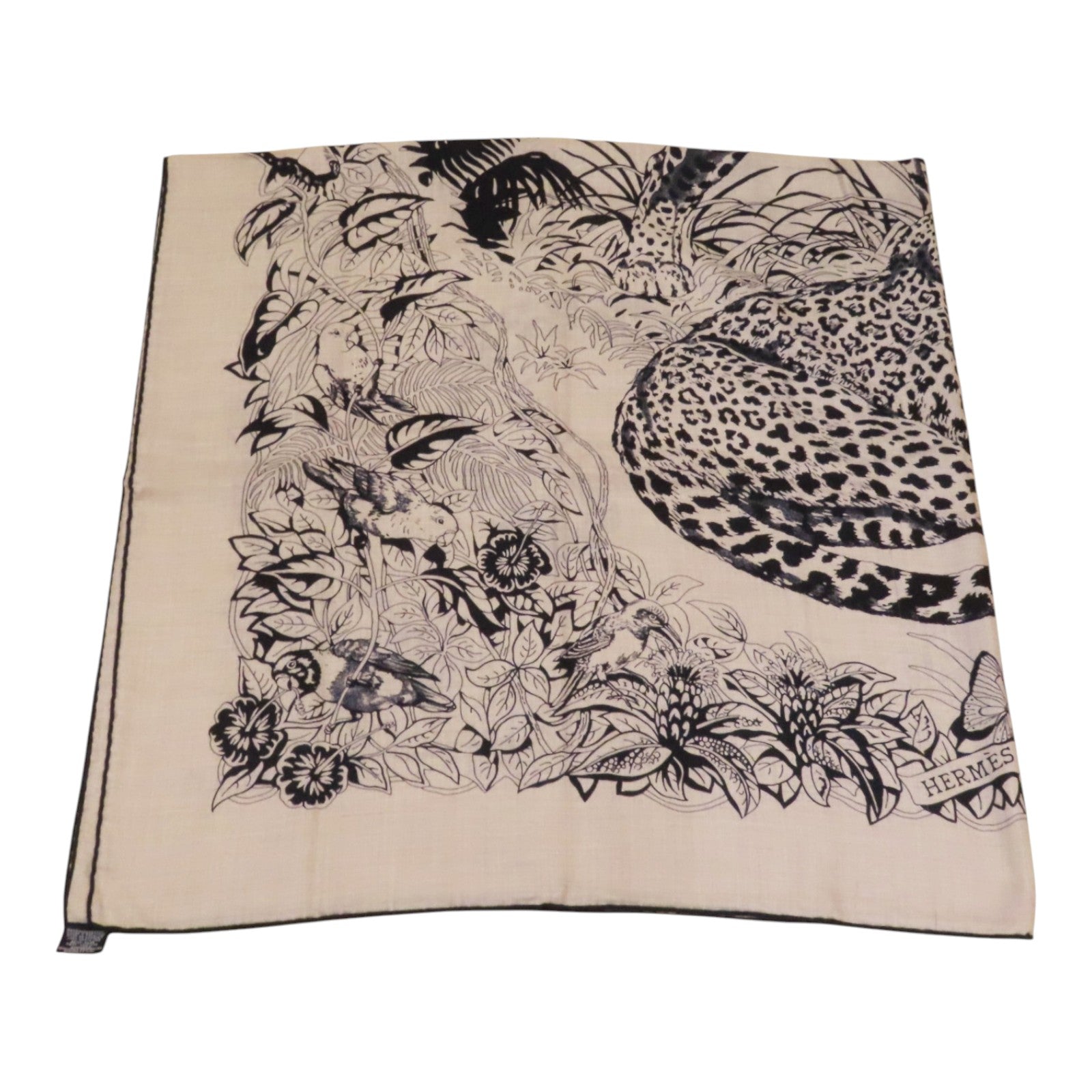 HERMES 羊絨/絲質Scarf絲巾