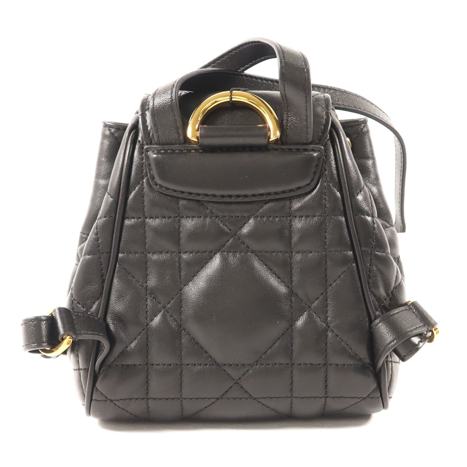 Dior 【激減優惠】羊皮皮革Caro Nano Backpack金扣背包