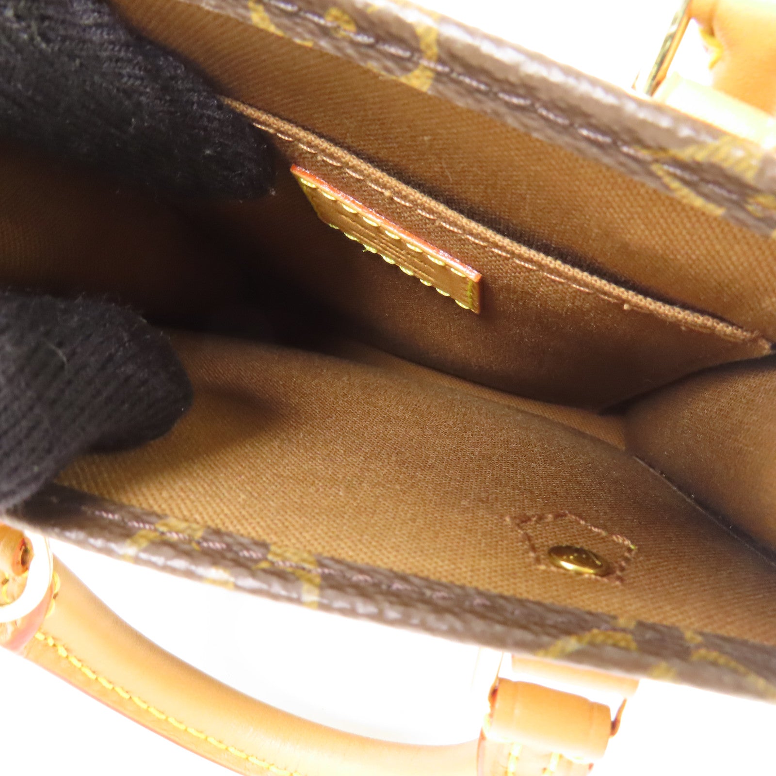 LOUIS VUITTON 【激減優惠】Monogram Petit Sac Plat金扣手挽肩背兩用袋