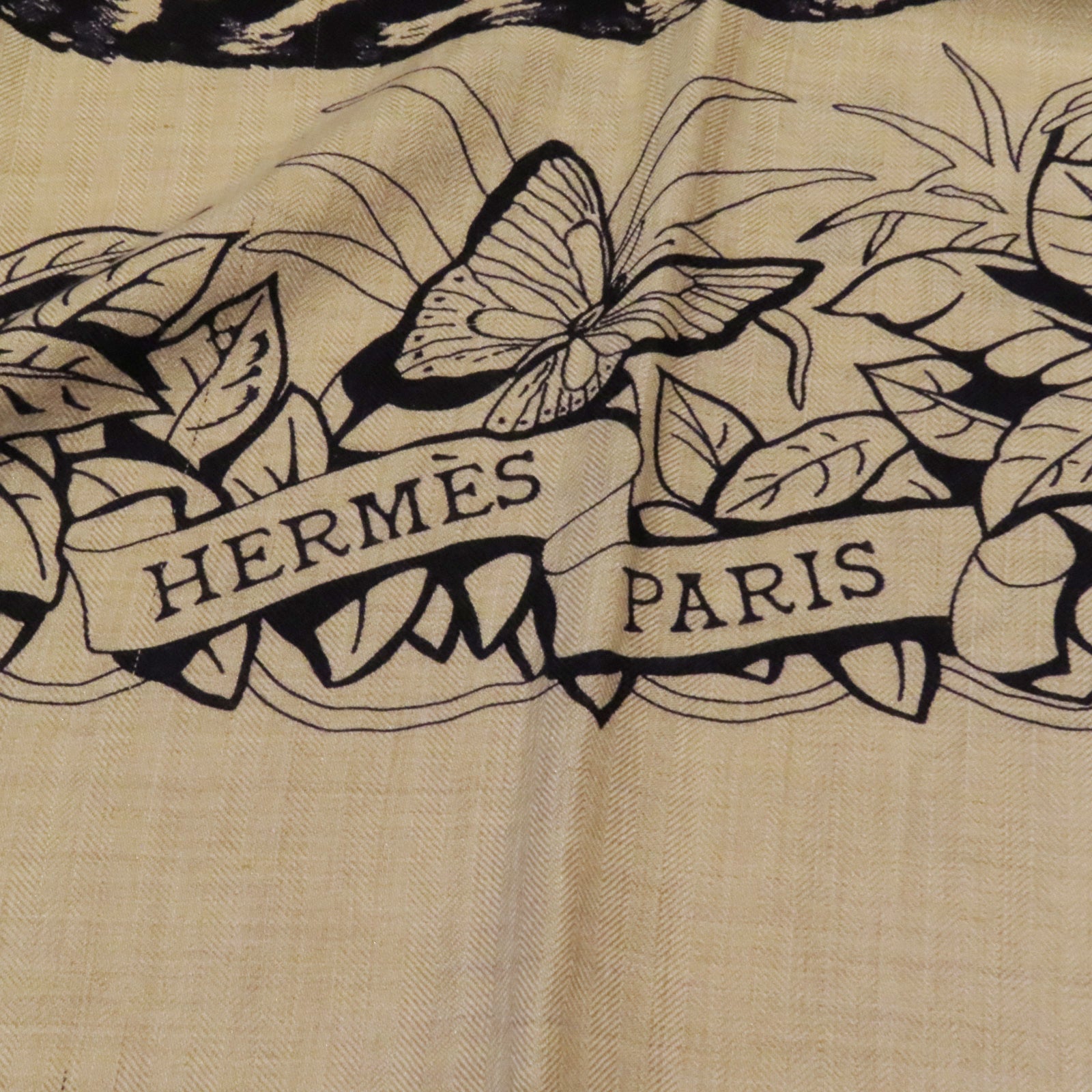 HERMES 羊絨/絲質Scarf絲巾
