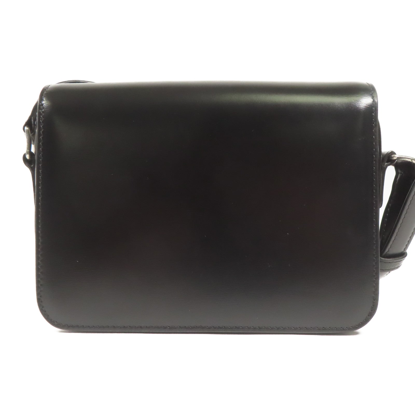 CELINE 牛皮皮革Teen Triomphe Bag銀扣肩背袋