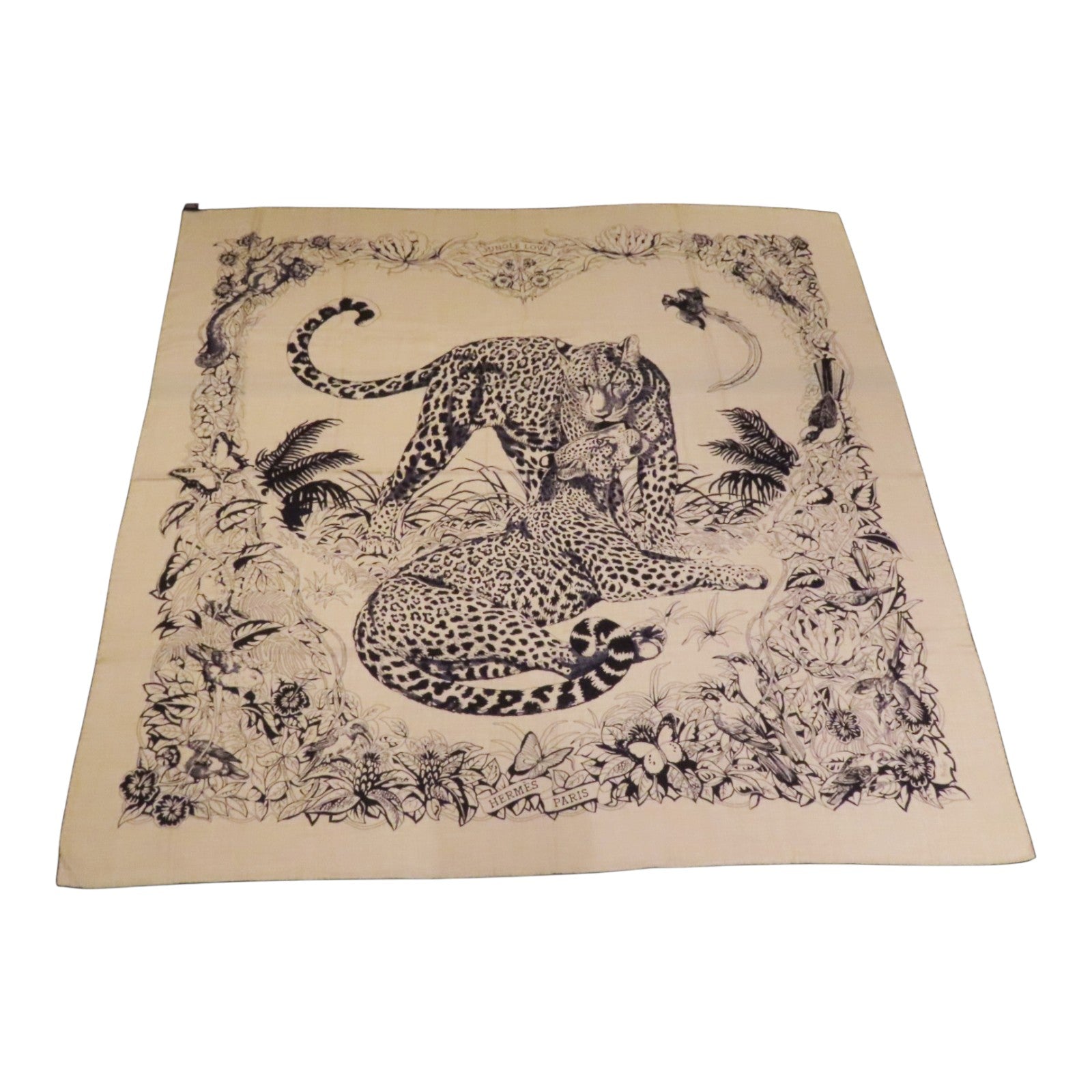 HERMES 羊絨/絲質Scarf絲巾