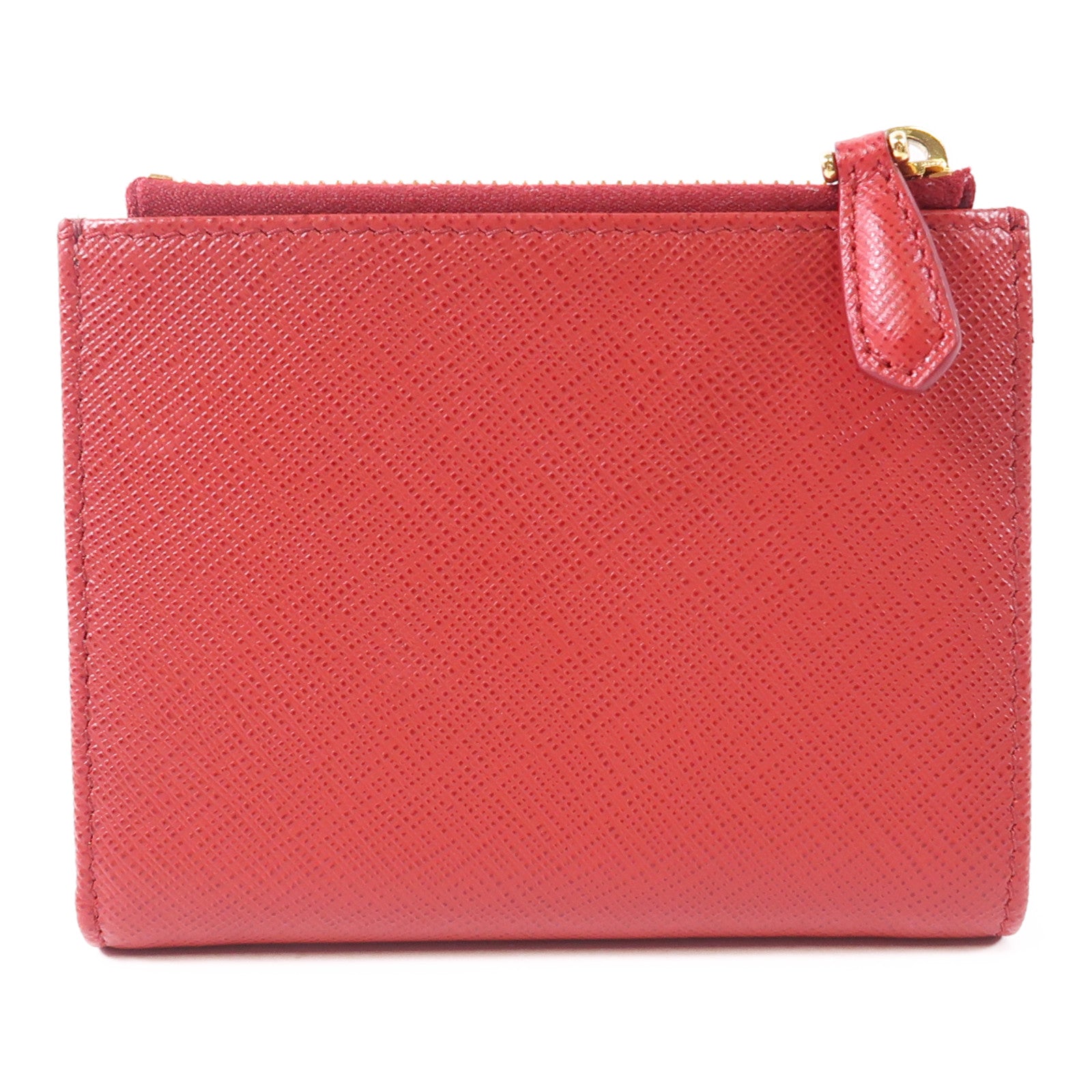 PRADA GHW Wallet 1ML023 Saffiano Leather Red