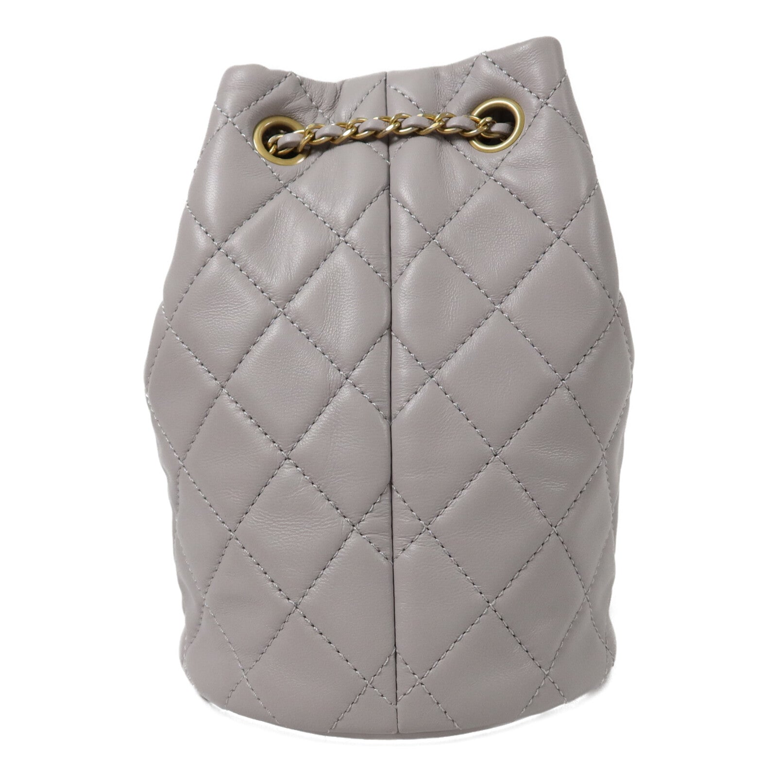 CHANEL 羊皮皮革Pearl Crush Bucket Bag鏈帶肩背袋