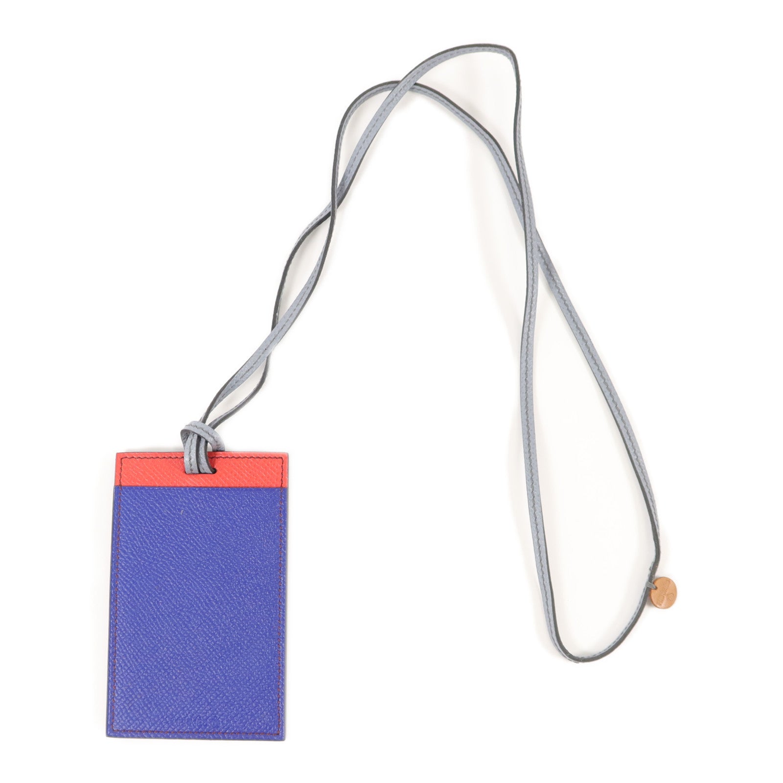 HERMES Epsom皮革Petit H Card Holder With Strap卡片套