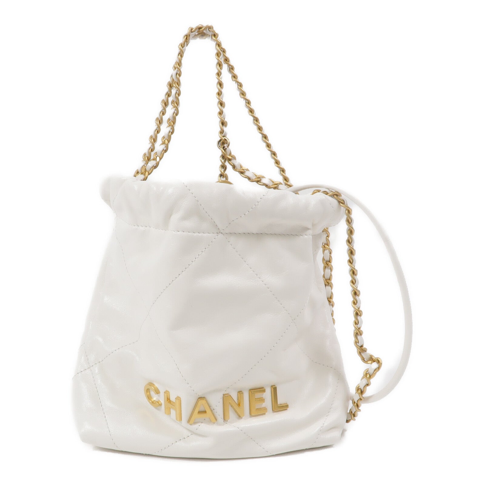 CHANEL 牛皮皮革Chanel 22 Mini鏈帶肩背袋