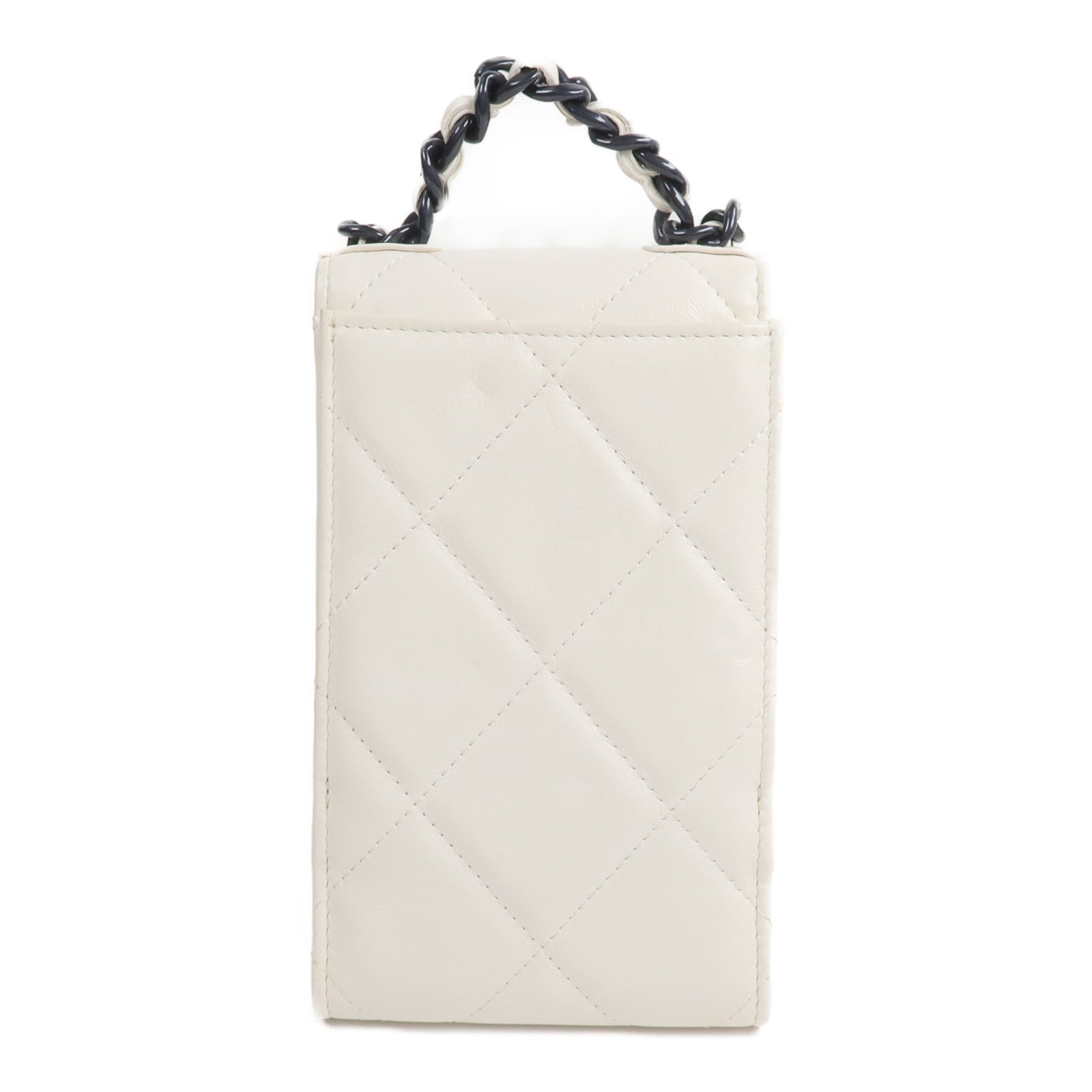 CHANEL 羊皮皮革19 Phone Holder with Chain鏈帶手挽肩背兩用袋