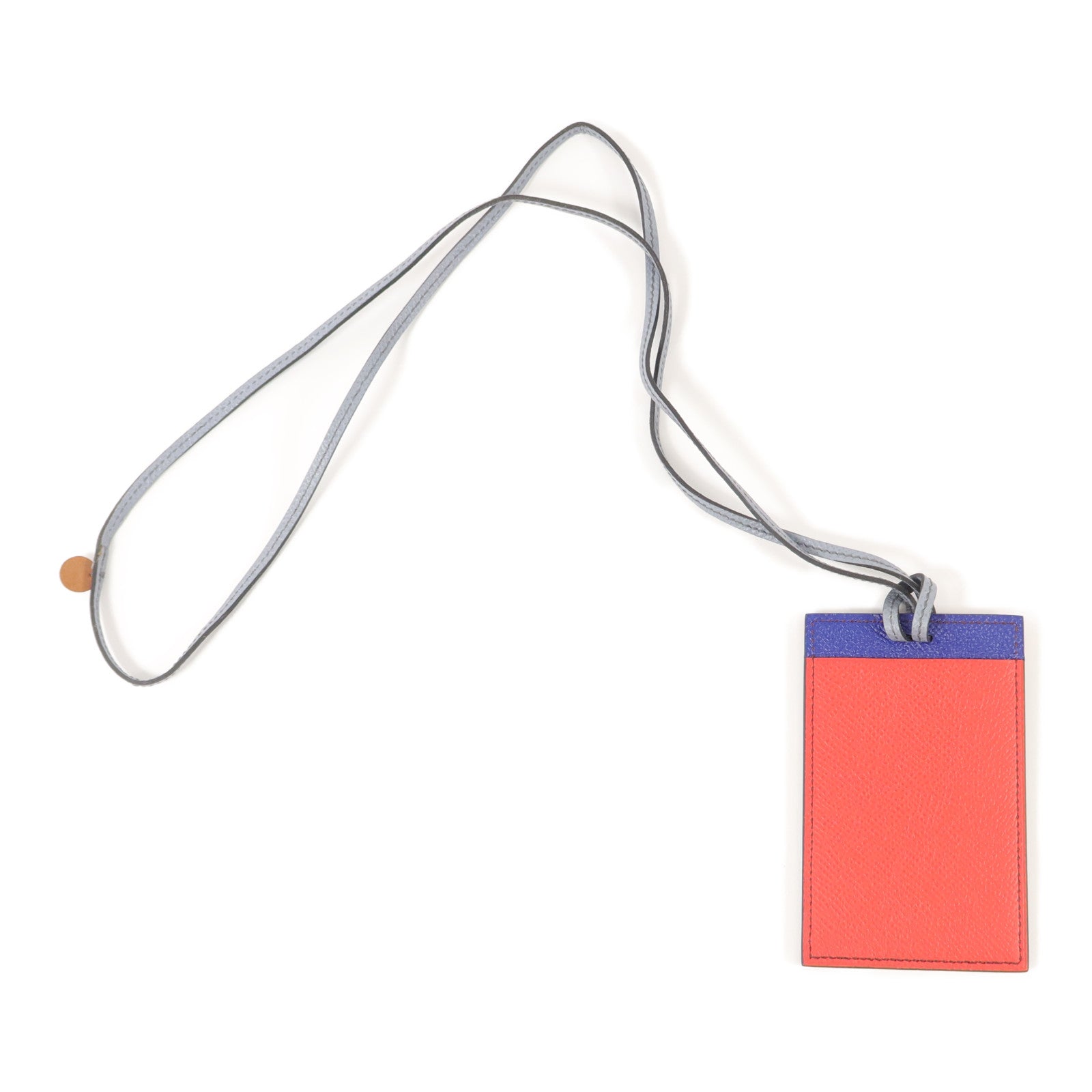 HERMES Epsom皮革Petit H Card Holder With Strap卡片套
