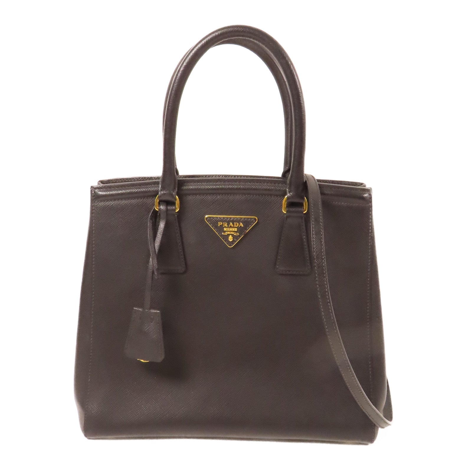 PRADA 【激減優惠】牛皮皮革2 Way Shoulder金扣手挽肩背兩用袋