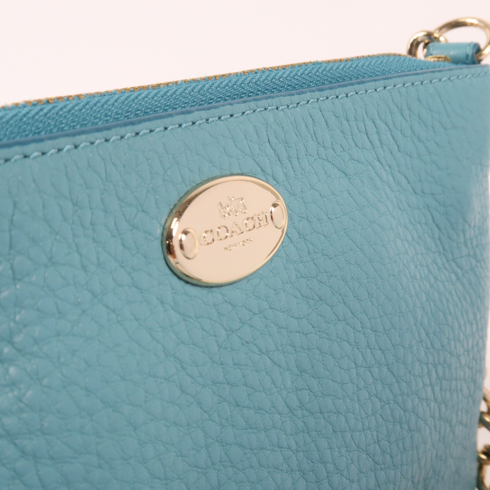 COACH 牛皮皮革Shoulder Bag金扣肩背袋