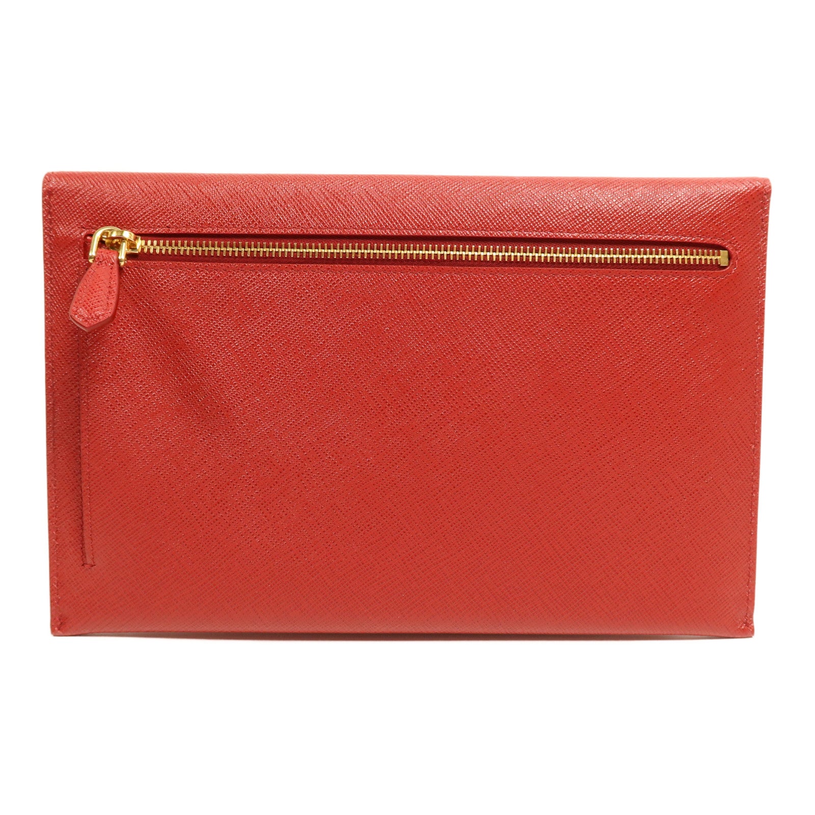 PRADA 【激減優惠】牛皮皮革Envelope Clutch Bag金扣手拿包