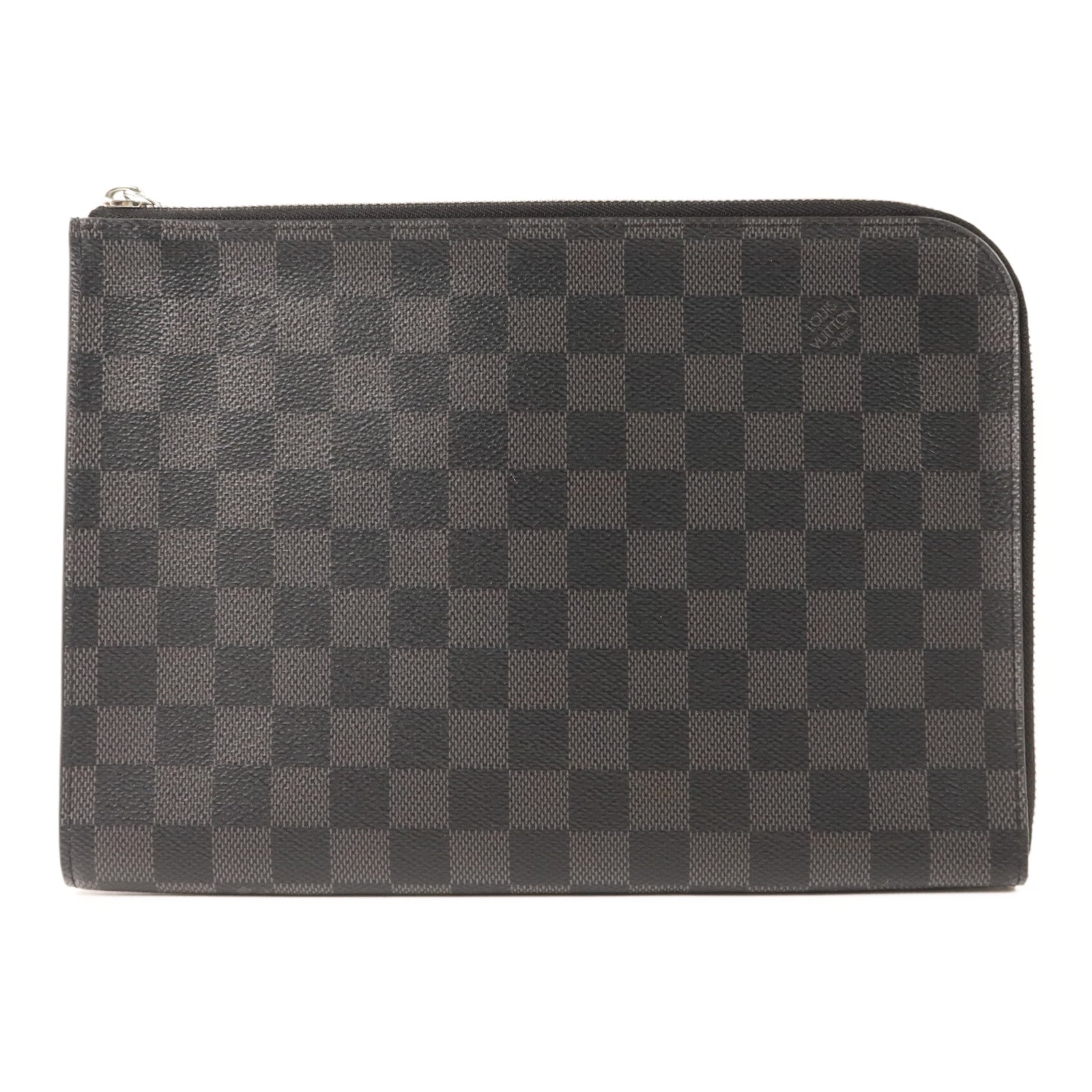 LOUIS VUITTON Damier Graphite Pochette Jour PM銀扣手拿包