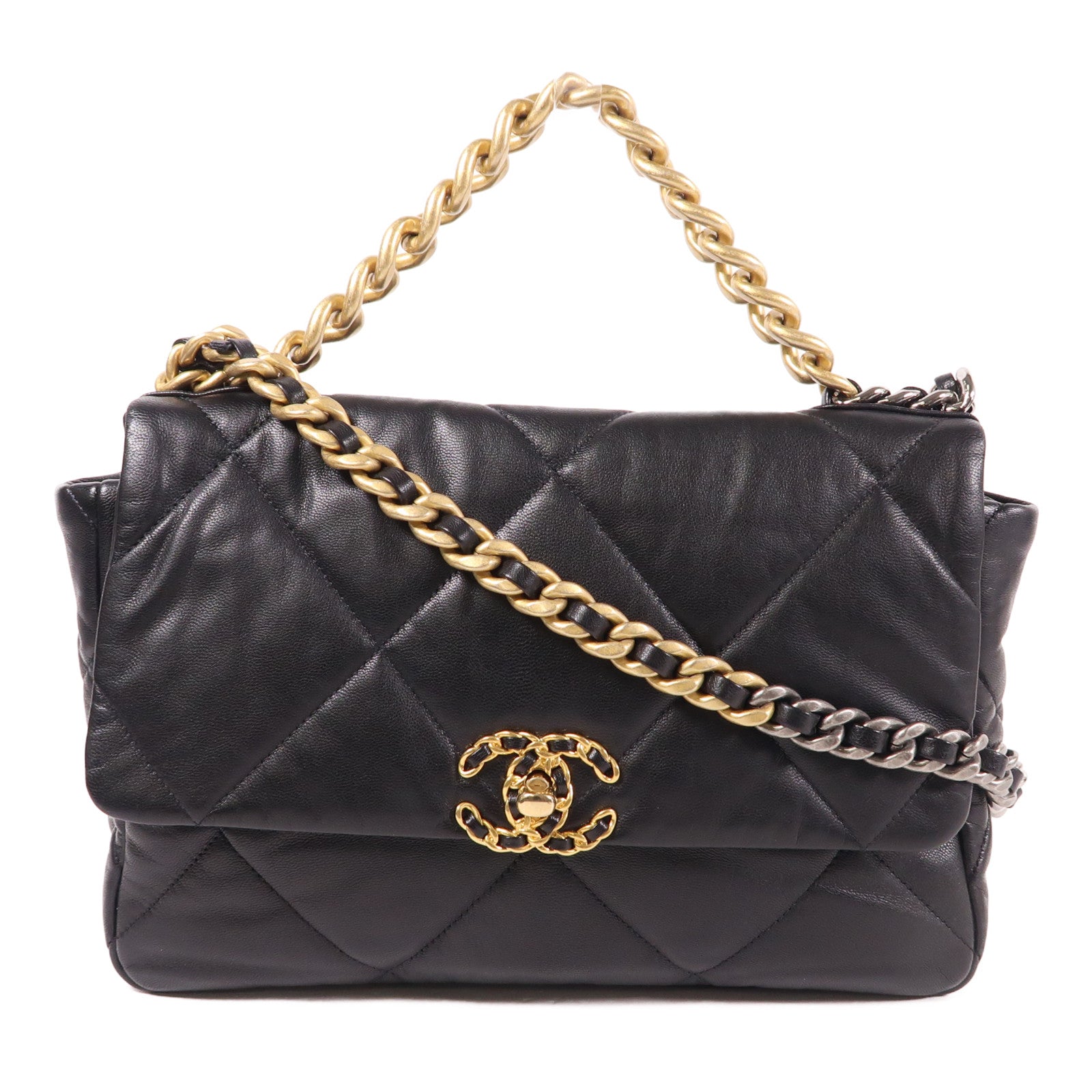 CHANEL 羊皮皮革Chanel 19 Large手挽肩背兩用袋