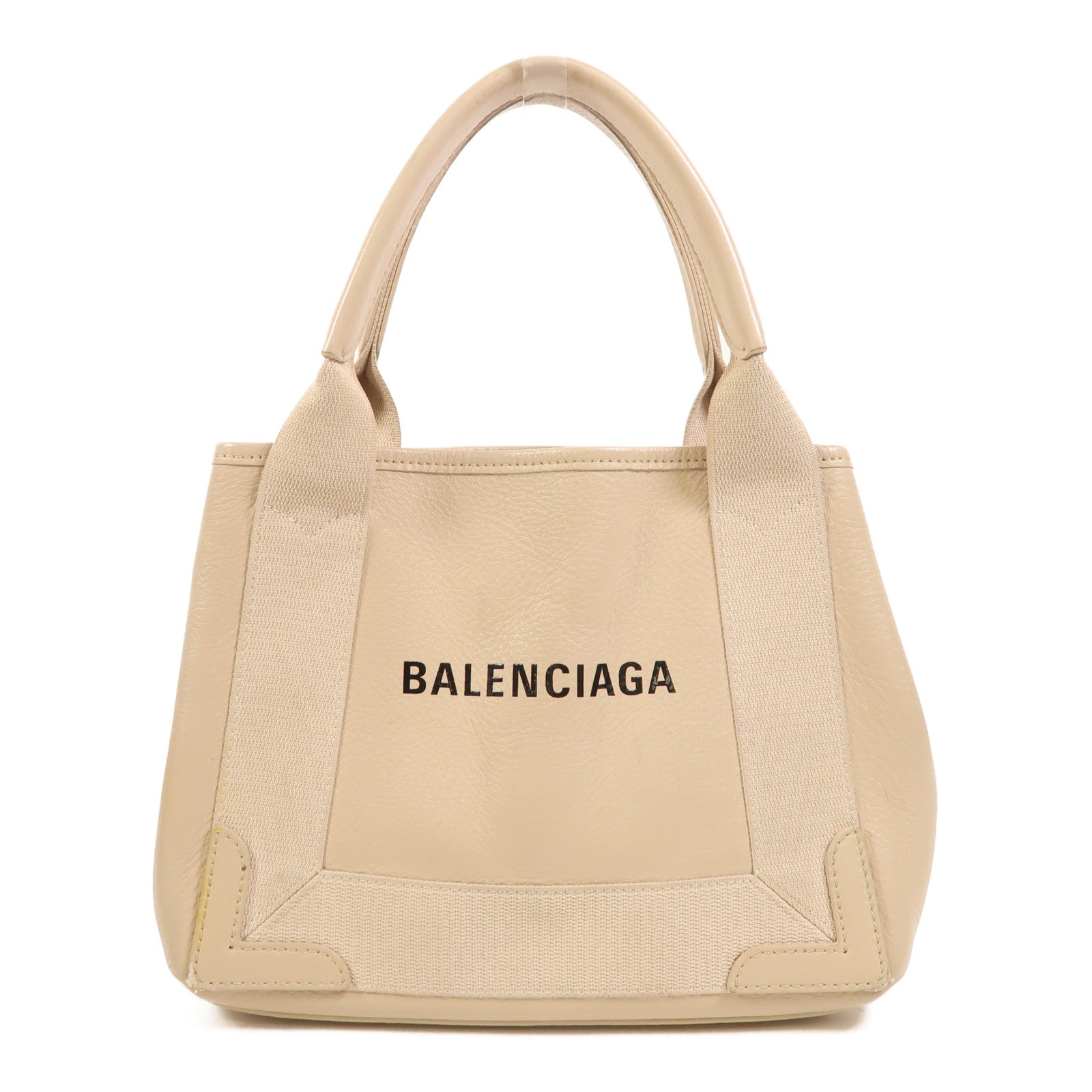 BALENCIAGA 【激減優惠】牛皮皮革Navy Cabas XS銀扣手挽袋