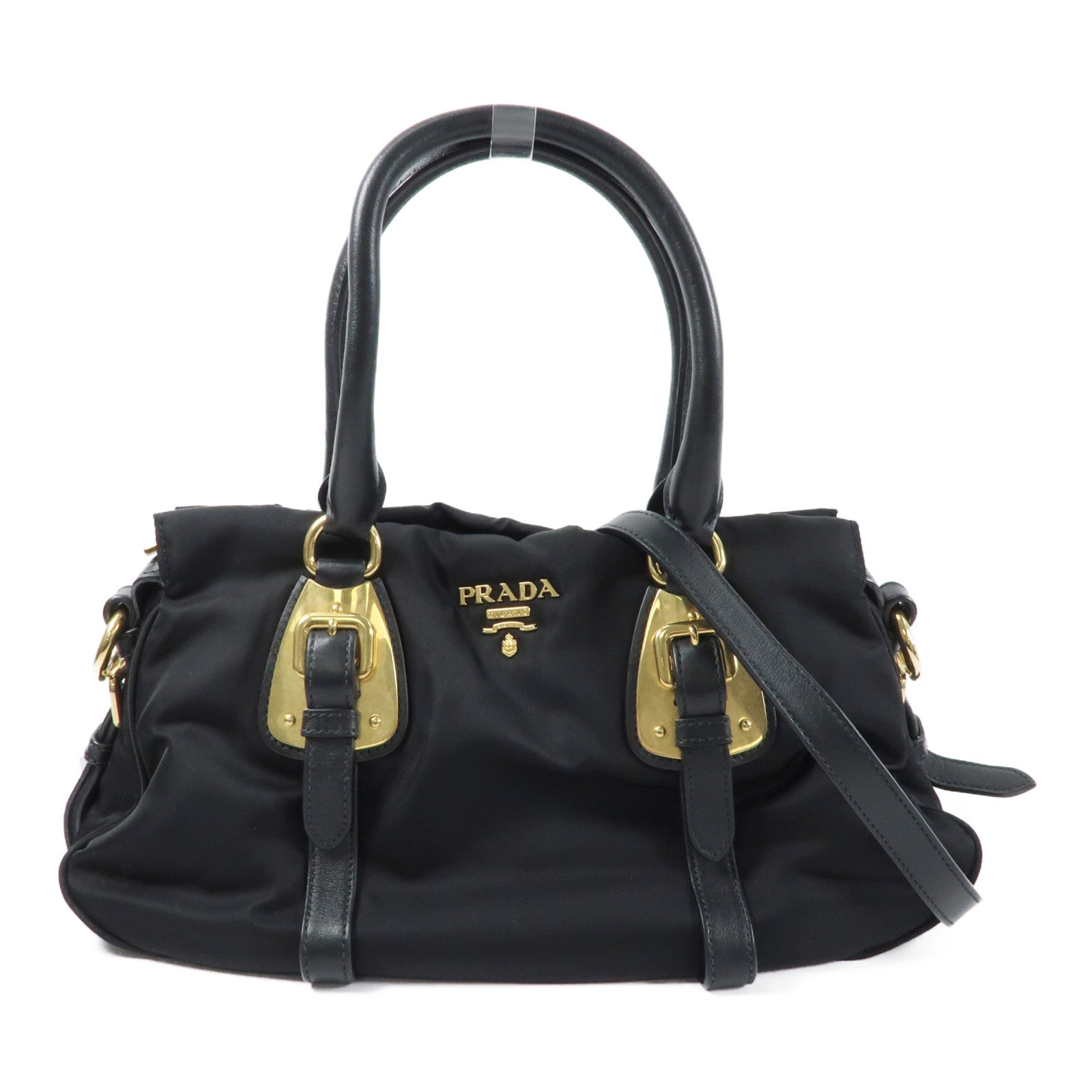 PRADA 尼龍2 Way Shoulder金扣手挽肩背兩用袋