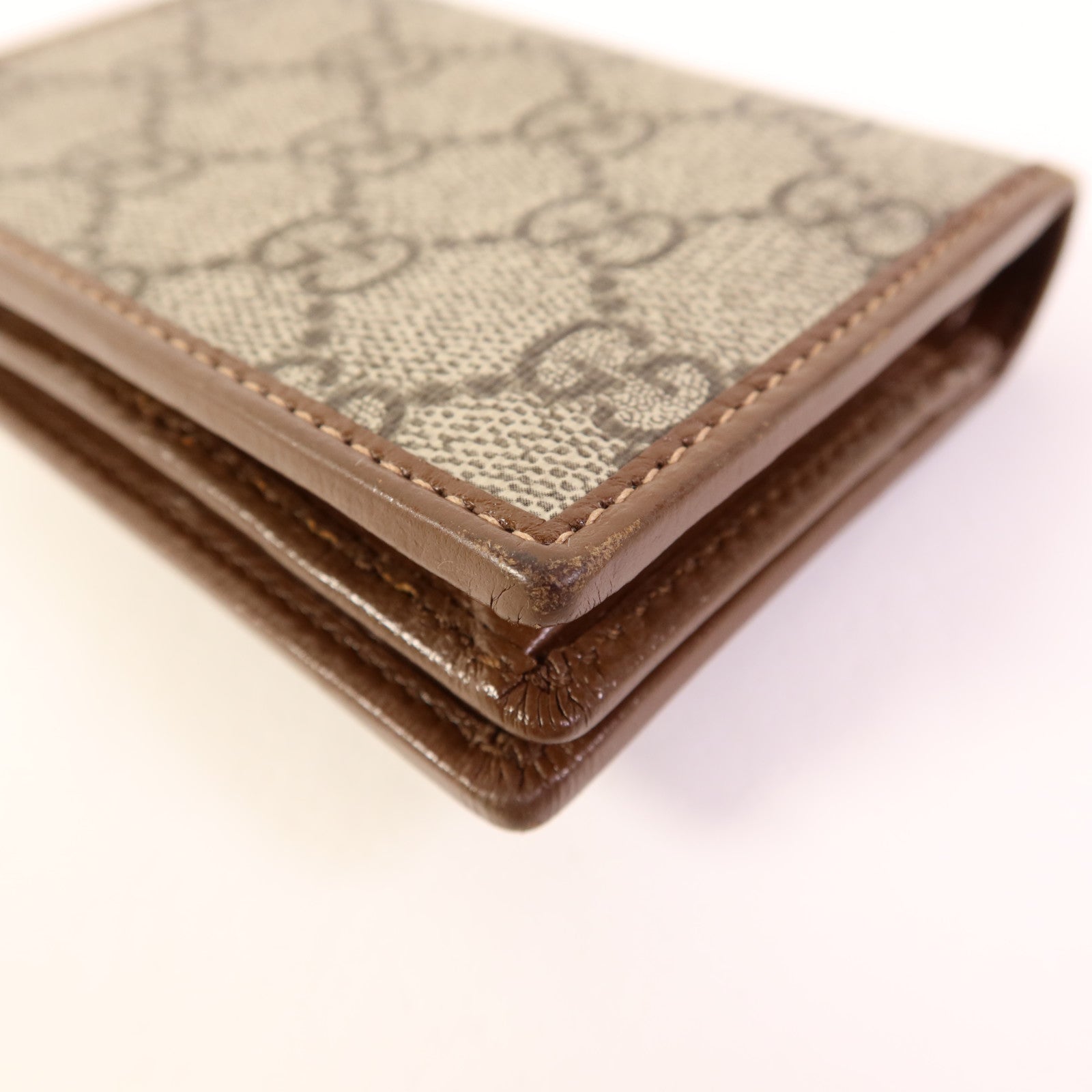 GUCCI 塗層帆布Horsebit 1955 Bifold Wallet金扣錢包