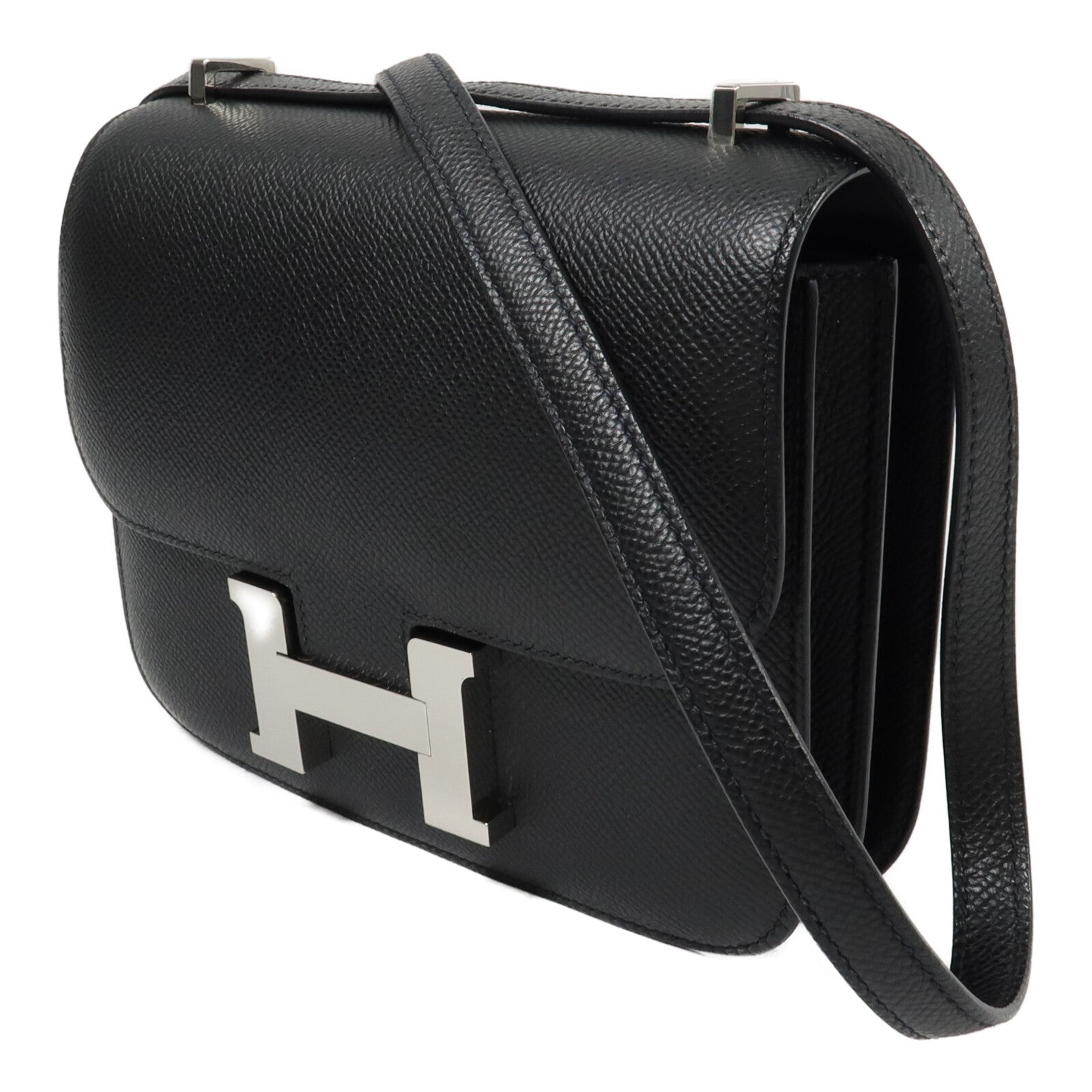 HERMES Epspm皮革Constance Mini肩背袋Noir
