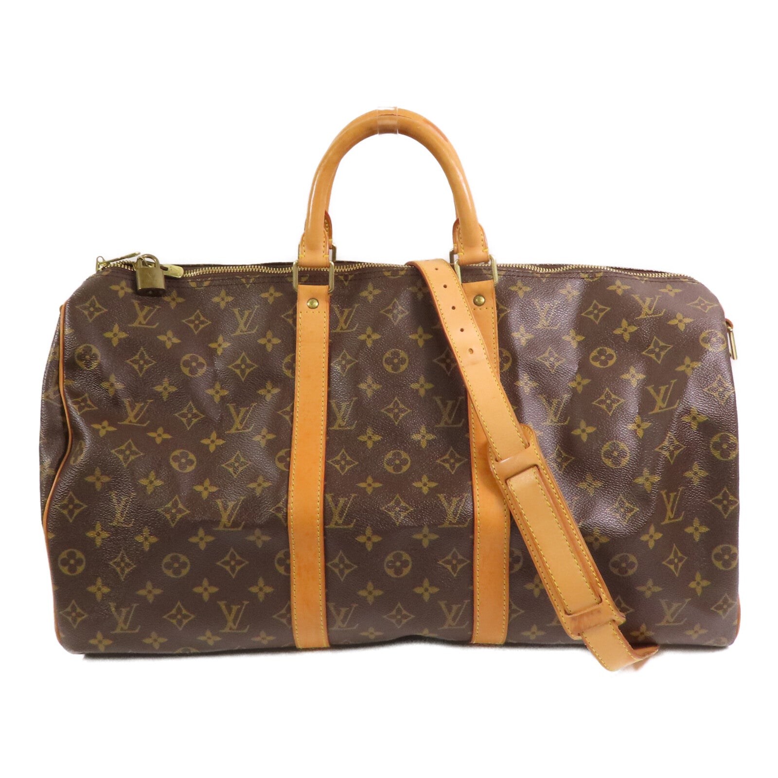 LOUIS VUITTON Monogram Keepall Bandouliere 50金扣波士頓包