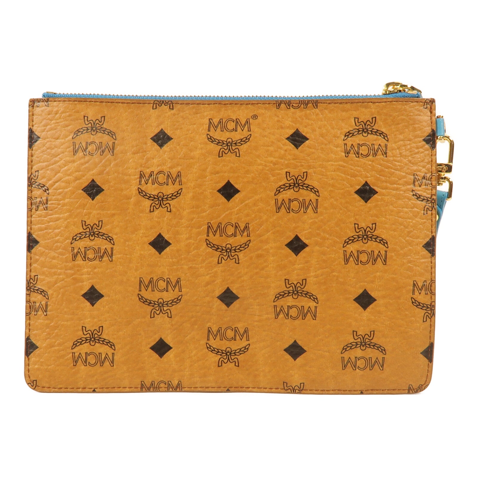 MCM 塗層帆布Pouch金扣小袋