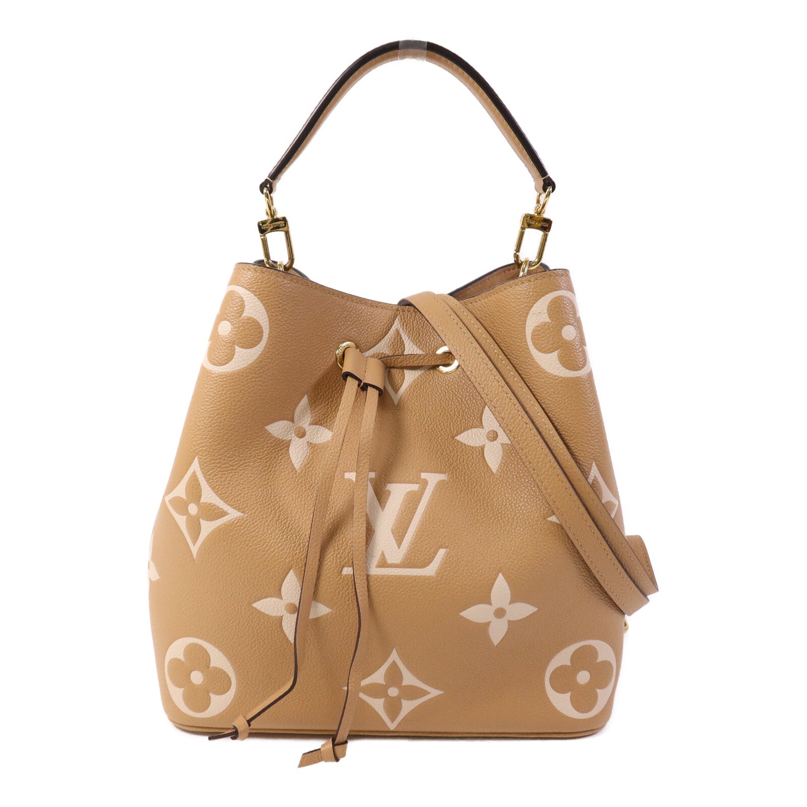 LOUIS VUITTON Monogram Empreinte Neo Noe金扣手挽帥背兩用袋