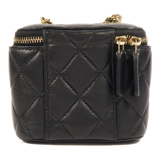 CHANEL 羊皮皮革Mini Vanity金扣鏈帶肩背袋