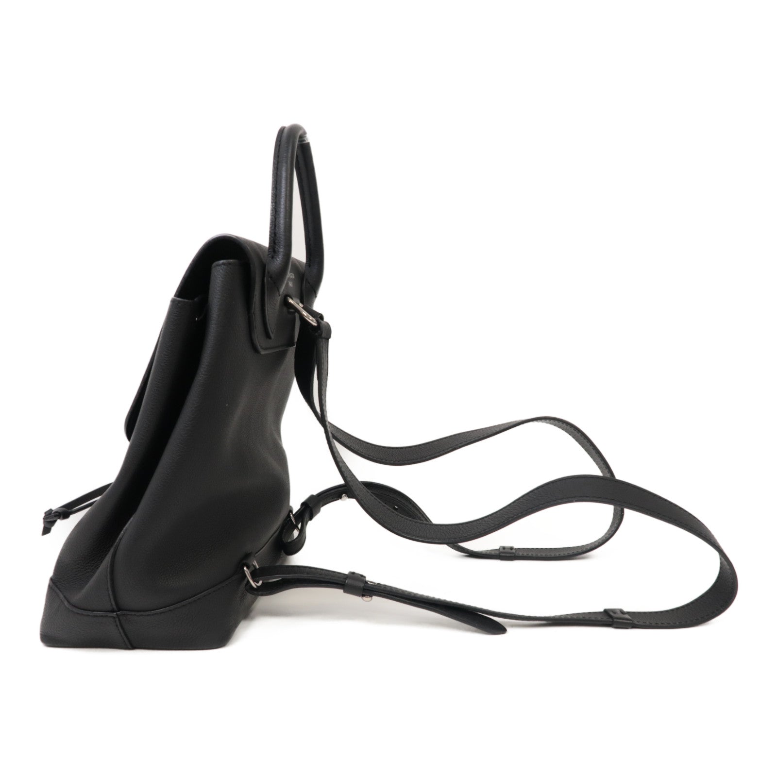 LOUIS VUITTON LV SHW Lock Me Backpack M41815 Calfskin Leather Black Noir