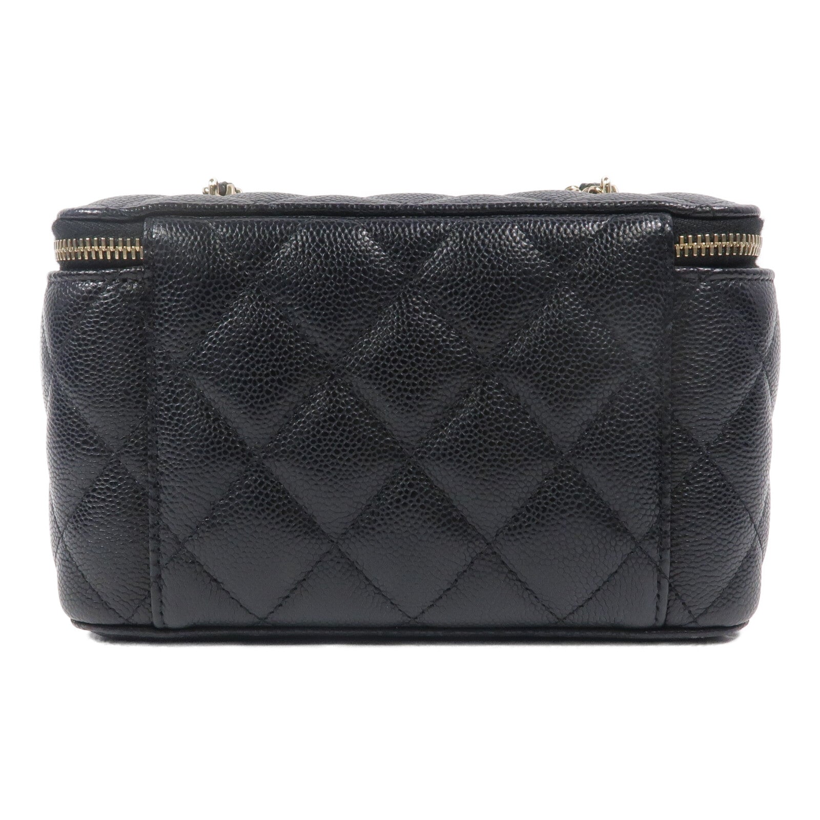 CHANEL 牛皮皮革Vanity Case鏈帶肩背袋