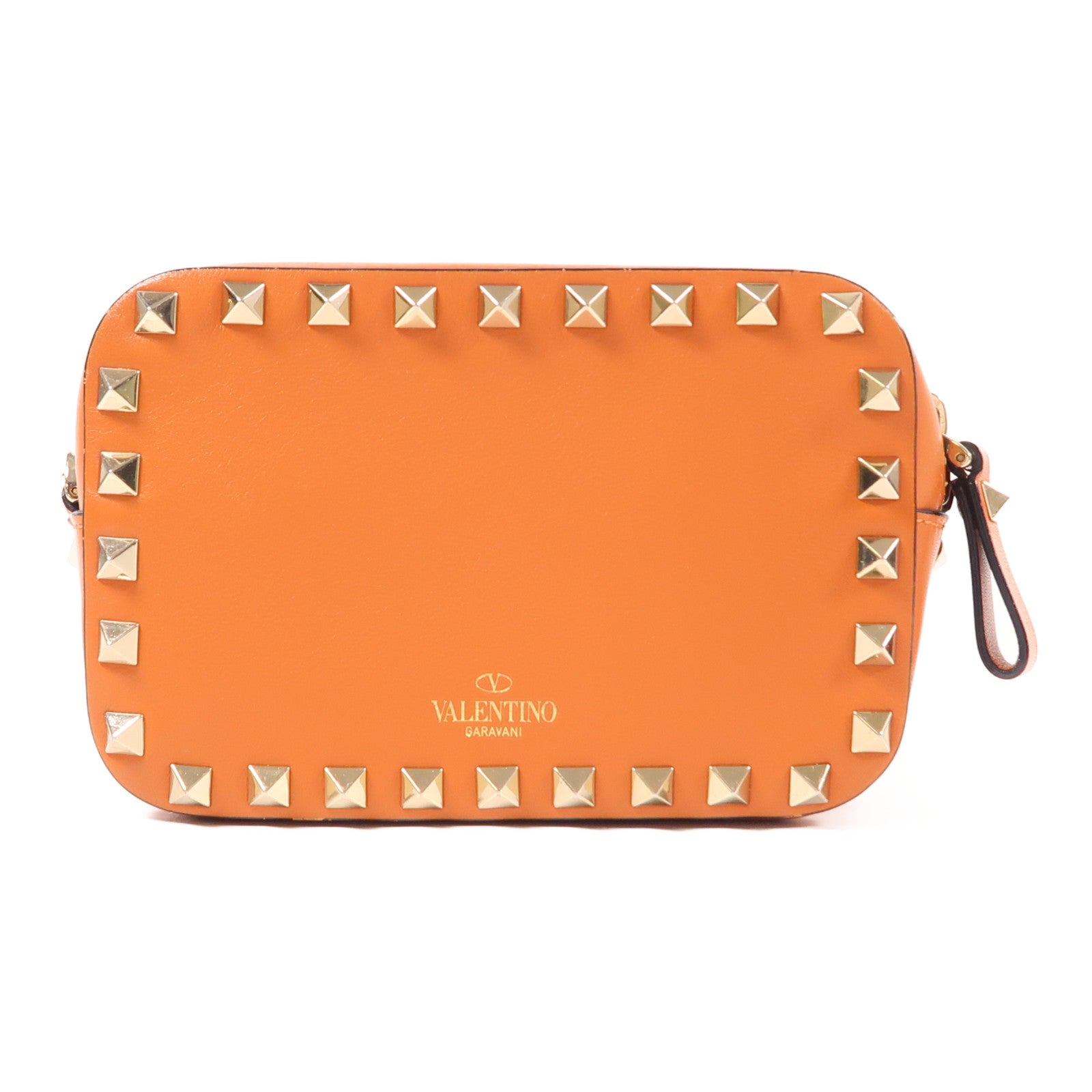 Valentino 牛皮皮革Chain Shoulder金扣鏈帶肩背袋