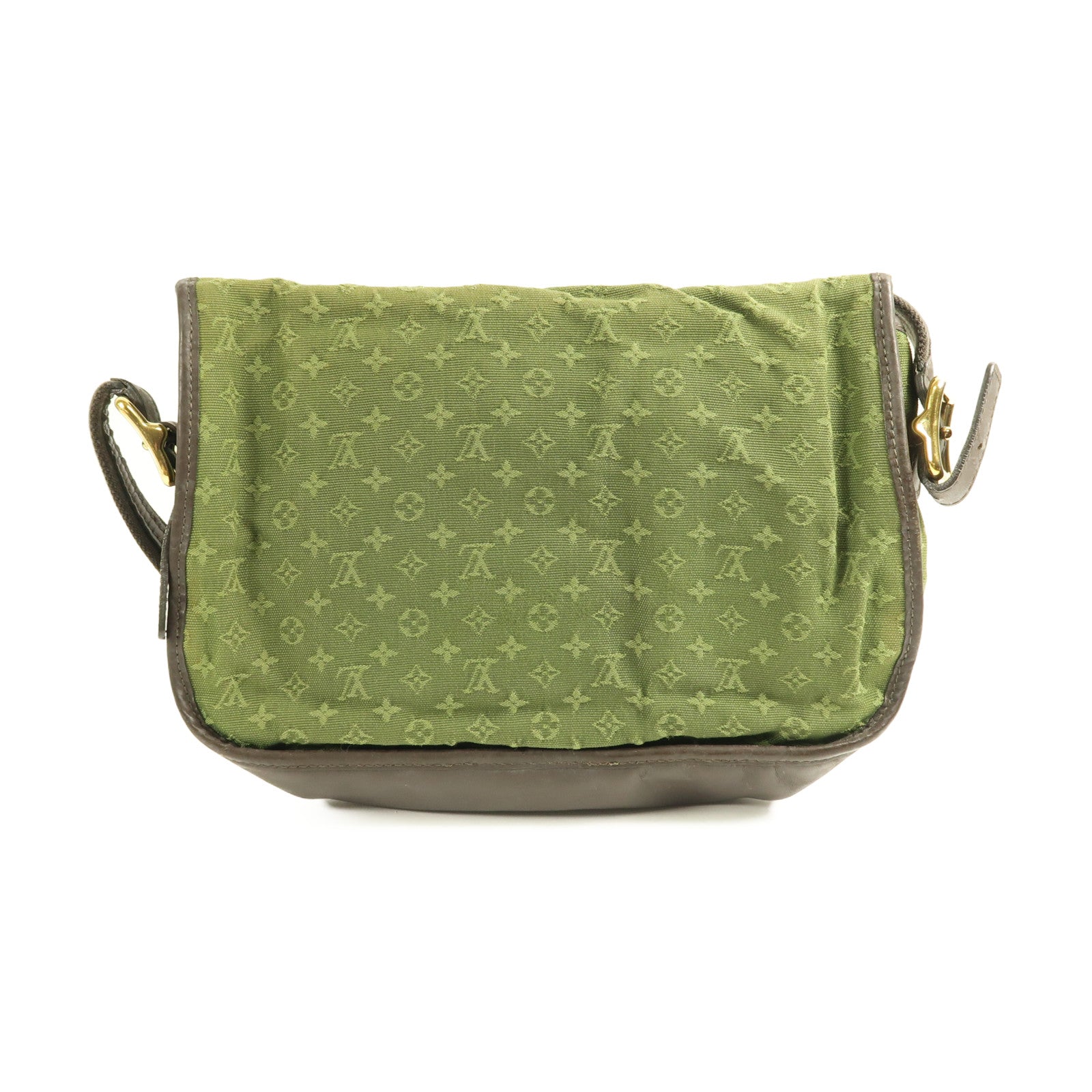LOUIS VUITTON 帆布/皮革Mini Marjoly金扣肩背袋