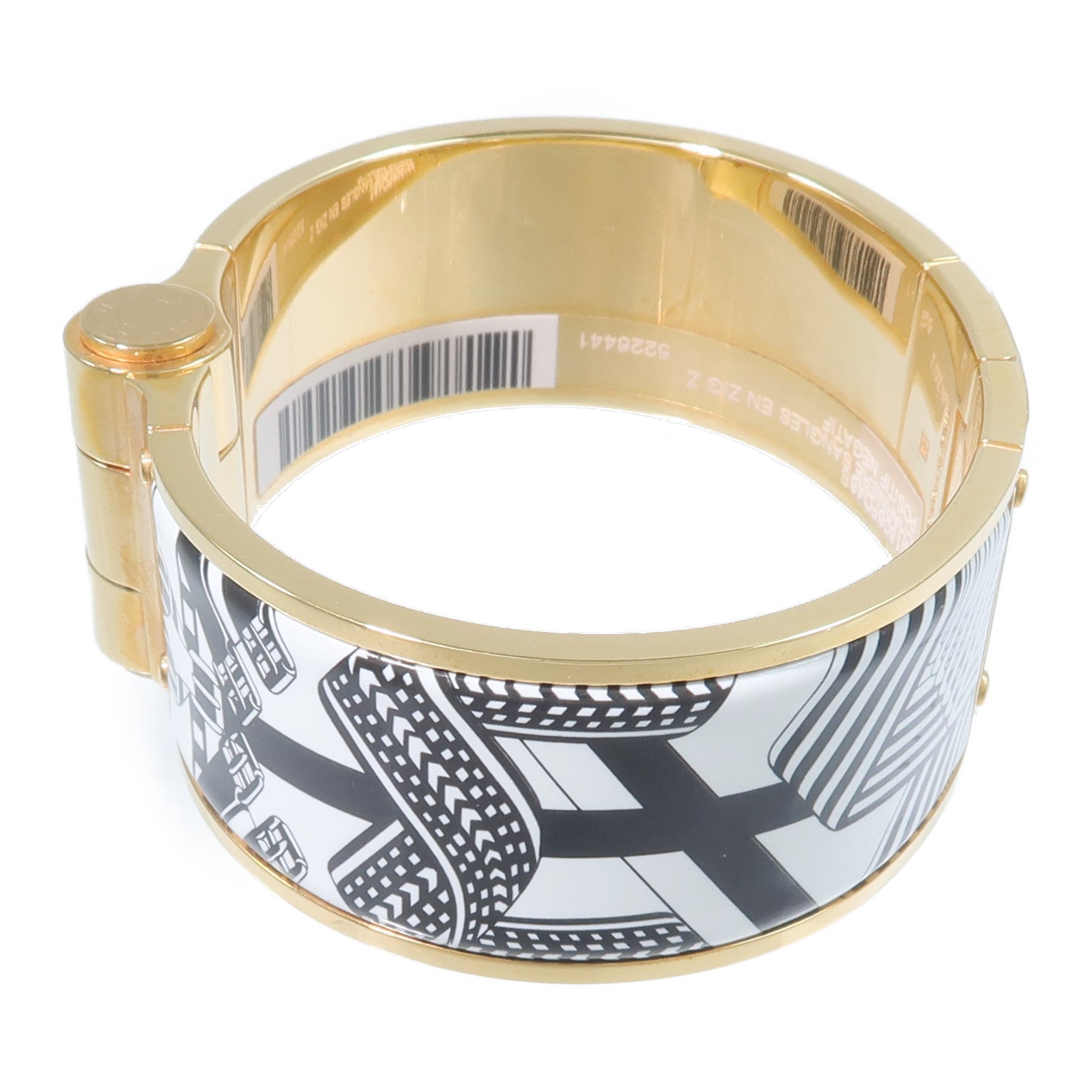 HERMES 金屬/琺瑯Charniere Wide Bangle手鐲