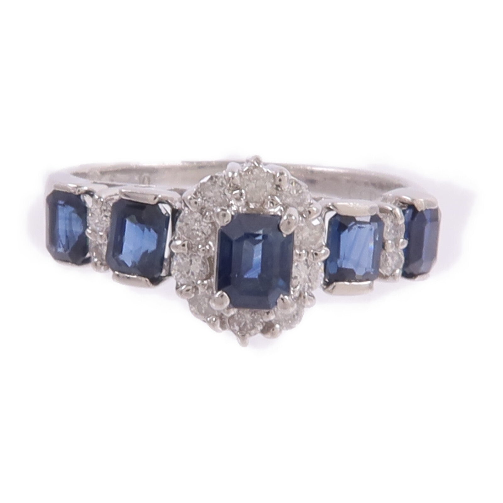 JEWELRY PT900鉑金Sapphire Diamond Ring藍寶石/鑽石戒指