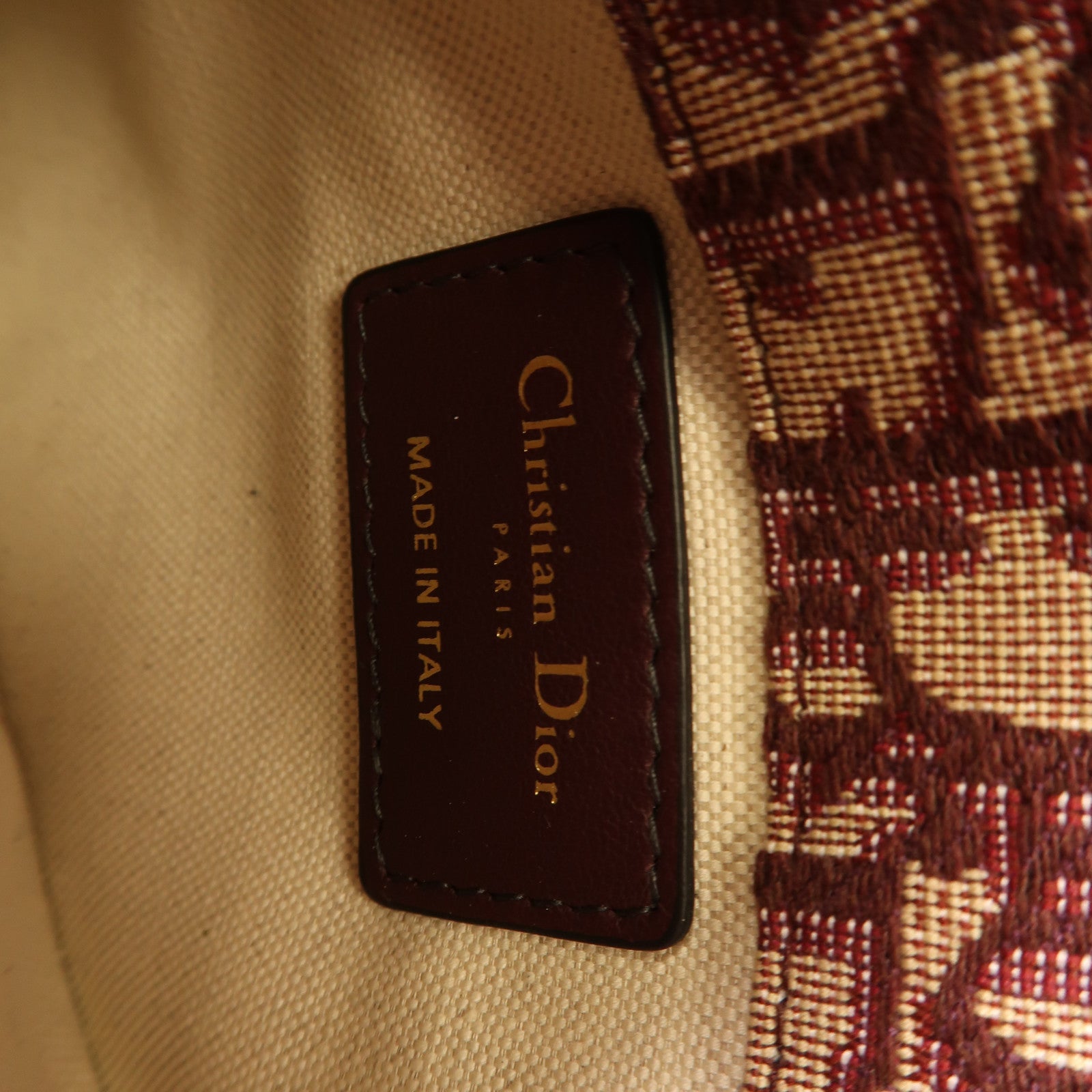 Dior 帆布Saddle Belt Bag金扣腰包紅色