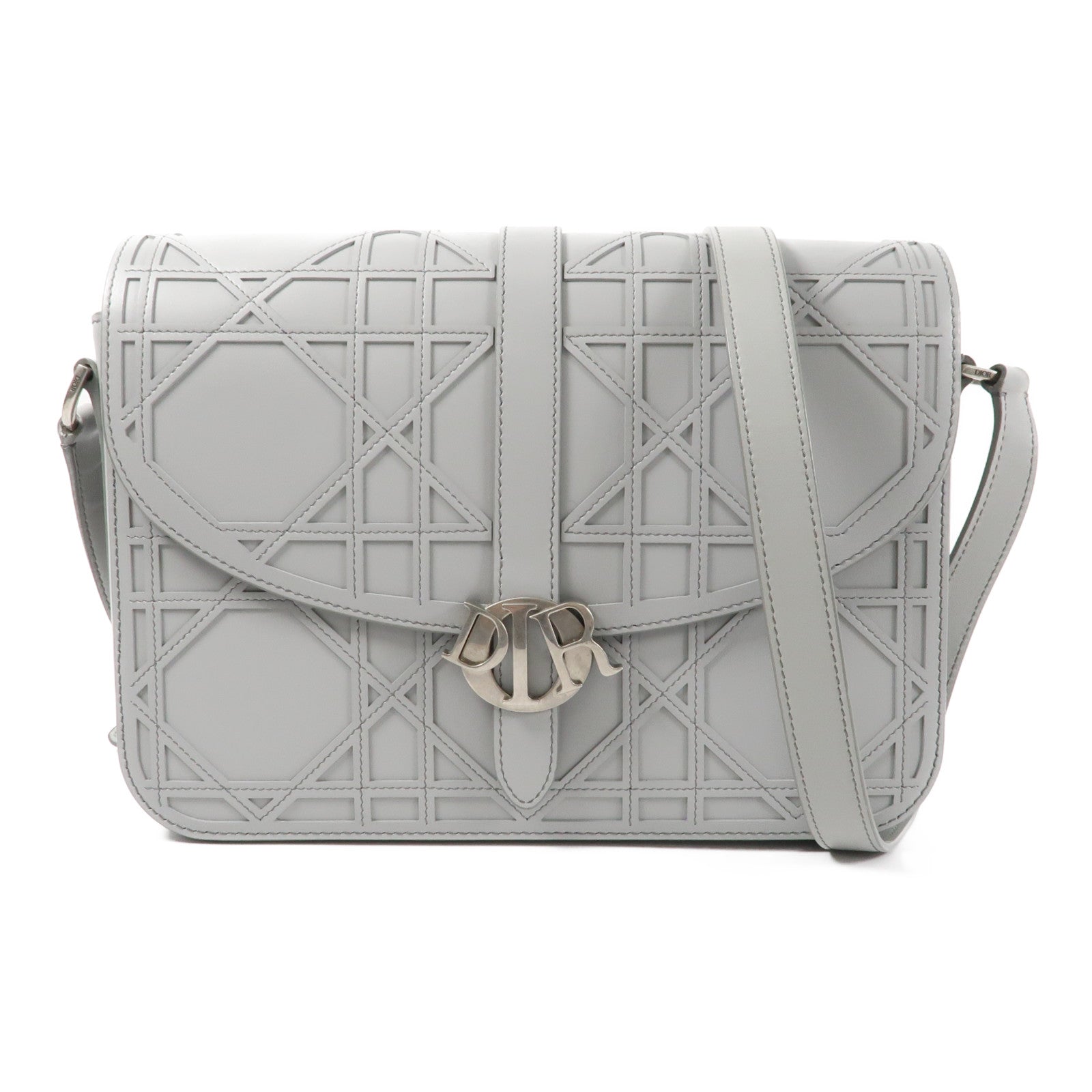 Dior 牛皮皮革Shoulder Bag銀扣肩背袋