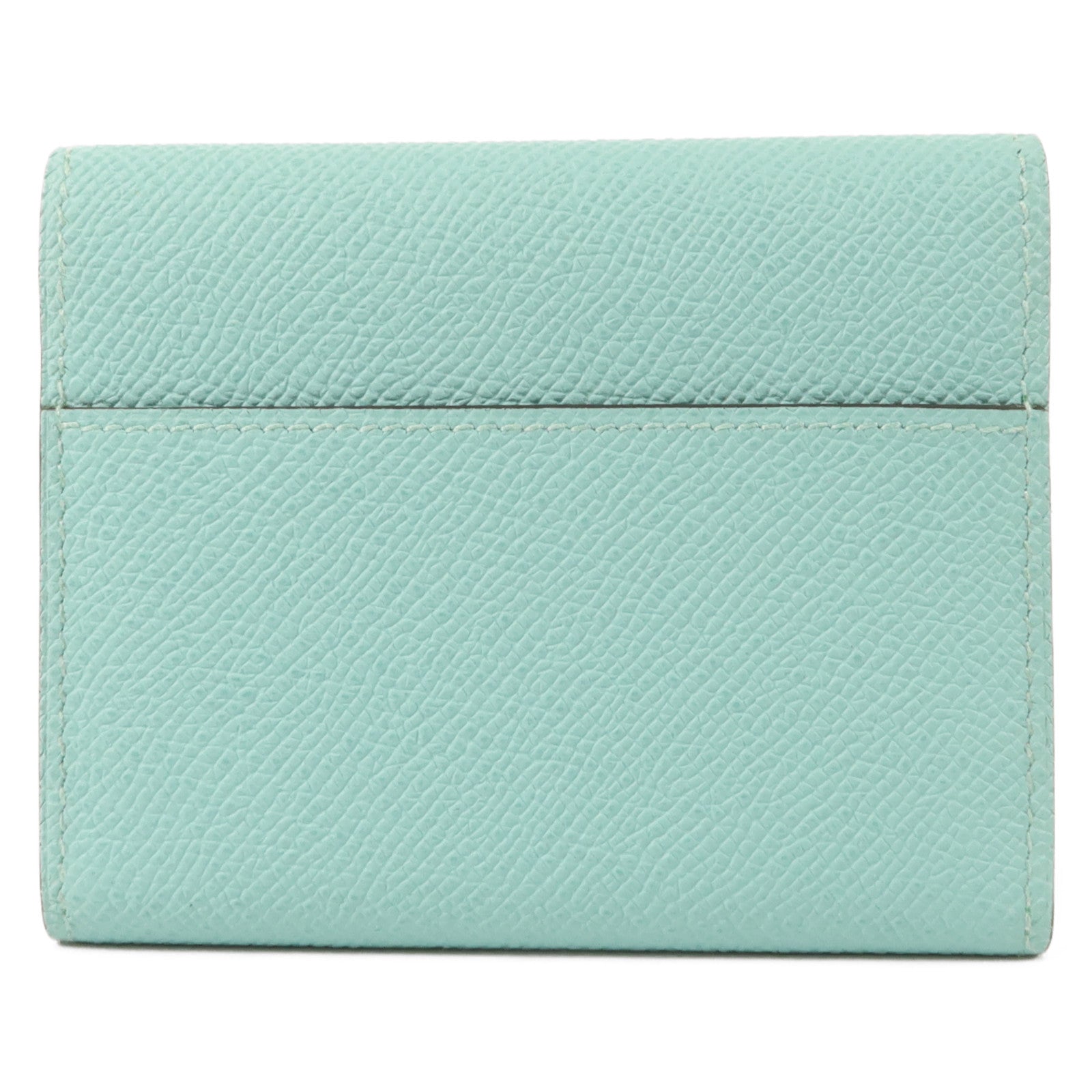 HERMES Epsom皮革Clic 12 Card Holder卡片套Bleu Atoll/Malachite