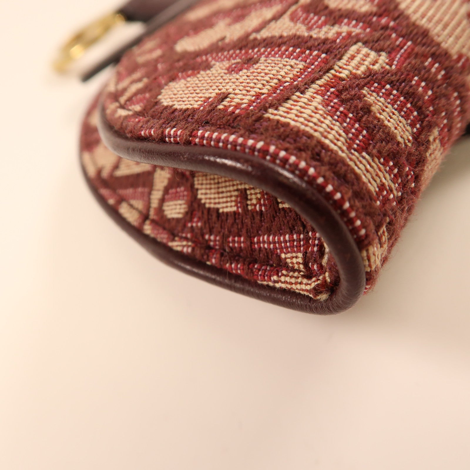 Dior 帆布Saddle Belt Bag金扣腰包紅色